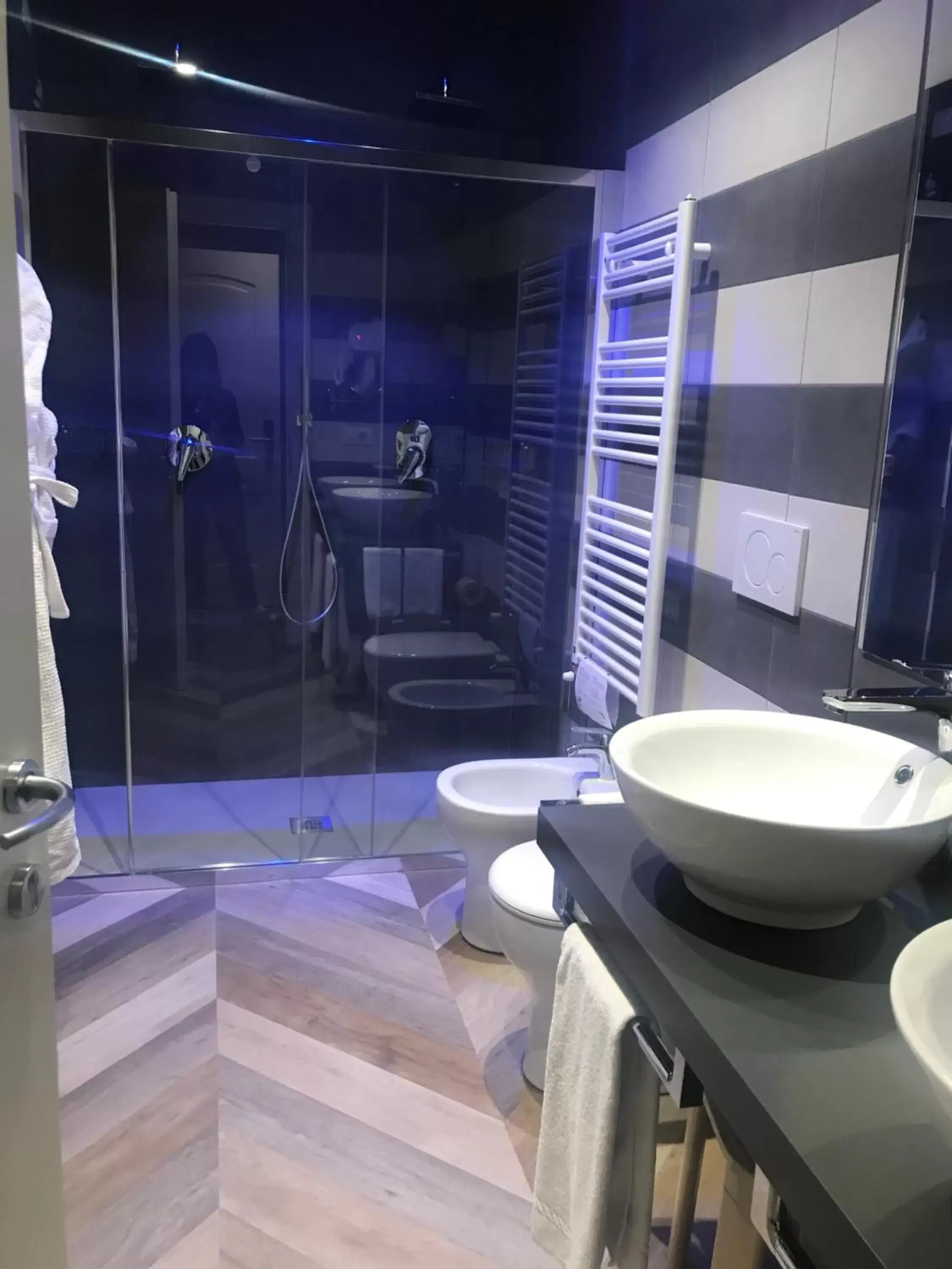 Shower, Bathroom in Hotel Monte Rosa