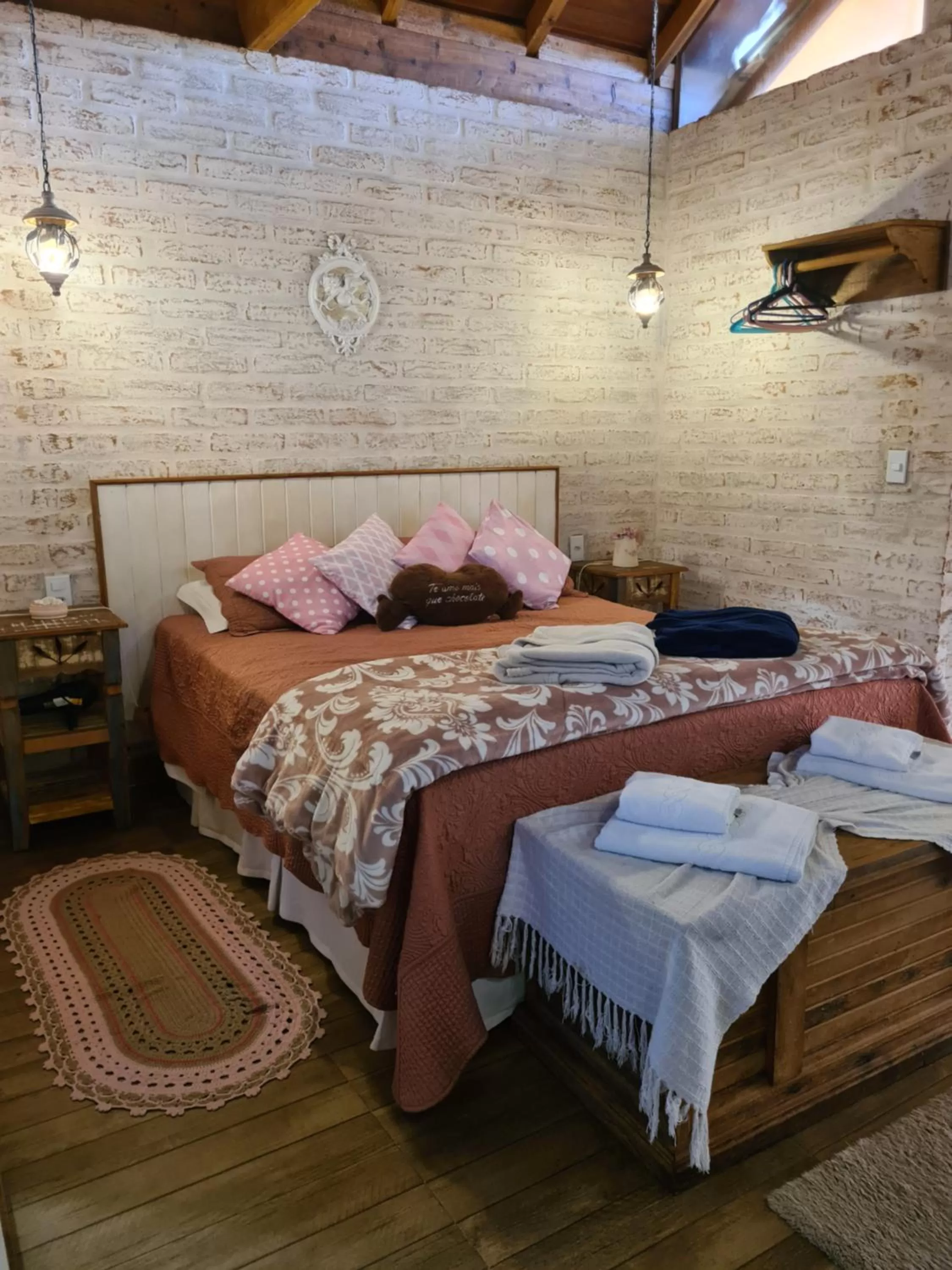 Bed in Pousada Canto do Sabiá