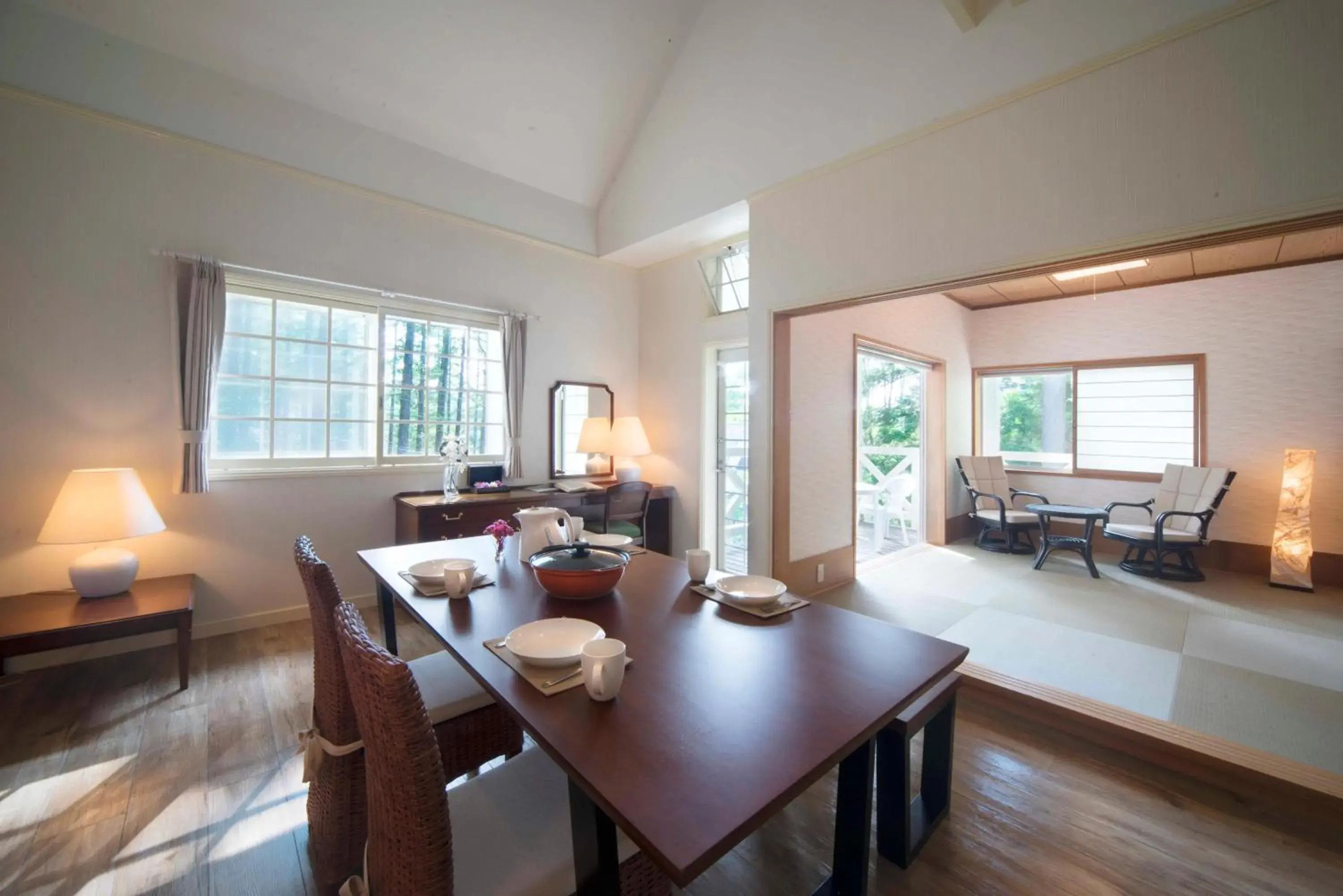 Living room, Dining Area in Resort Villa Takayama