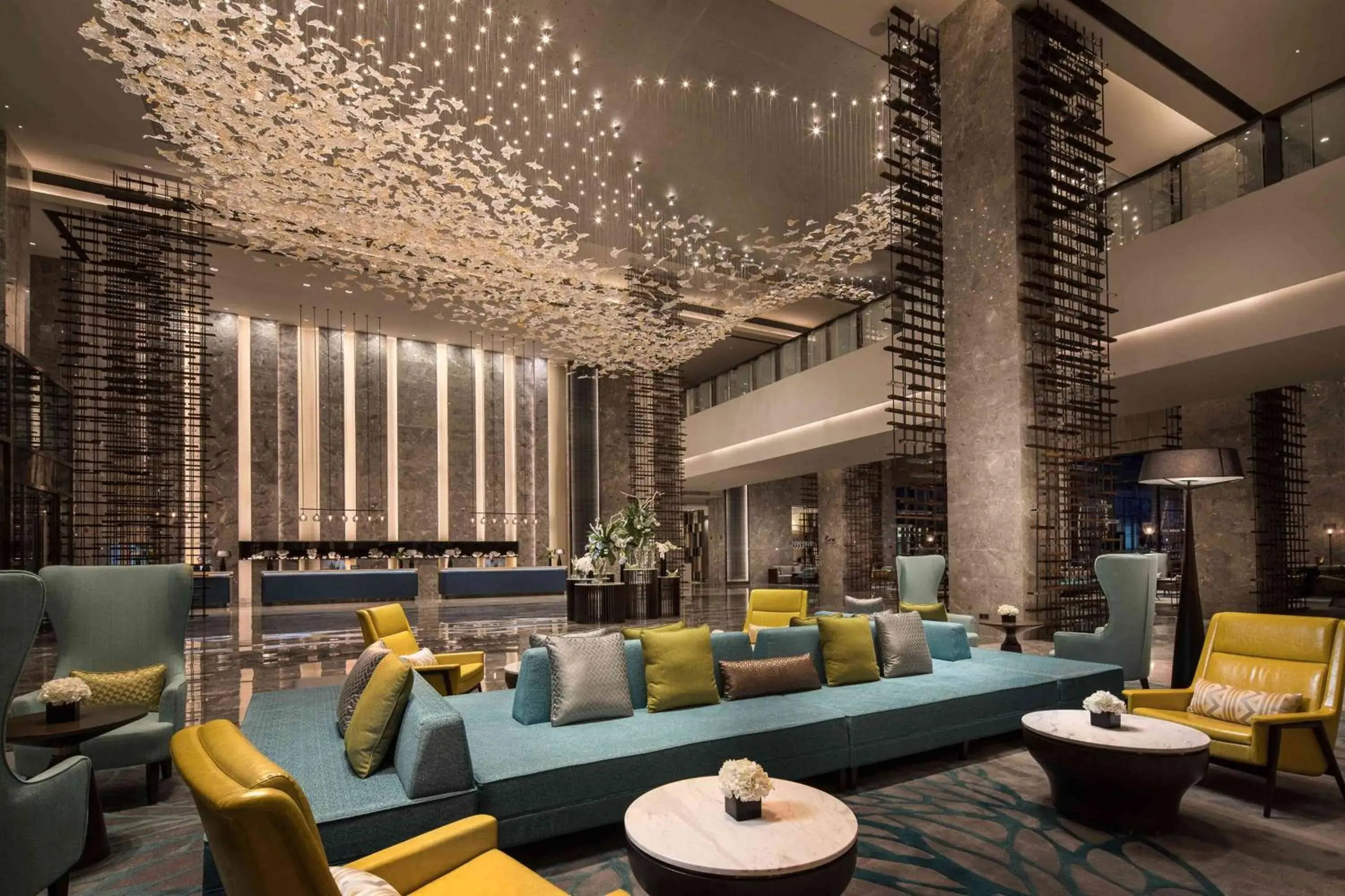 Lobby or reception in Doubletree By Hilton Qingdao Oriental Movie Metropolis Lobby or reception in Doubletree By Hilton Qingdao Oriental Movie Metropolis