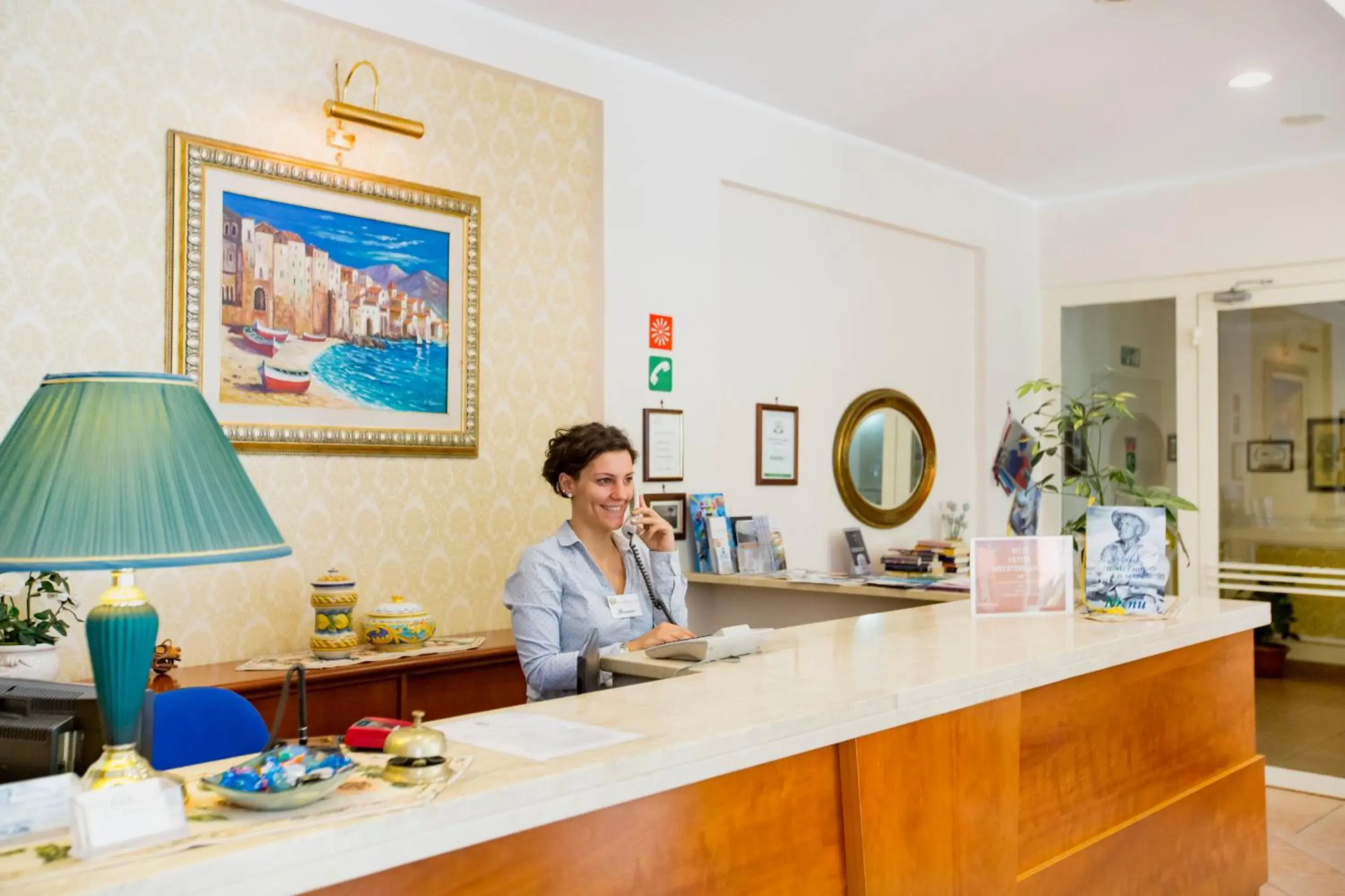 Lobby or reception in Hotel Mediterraneo