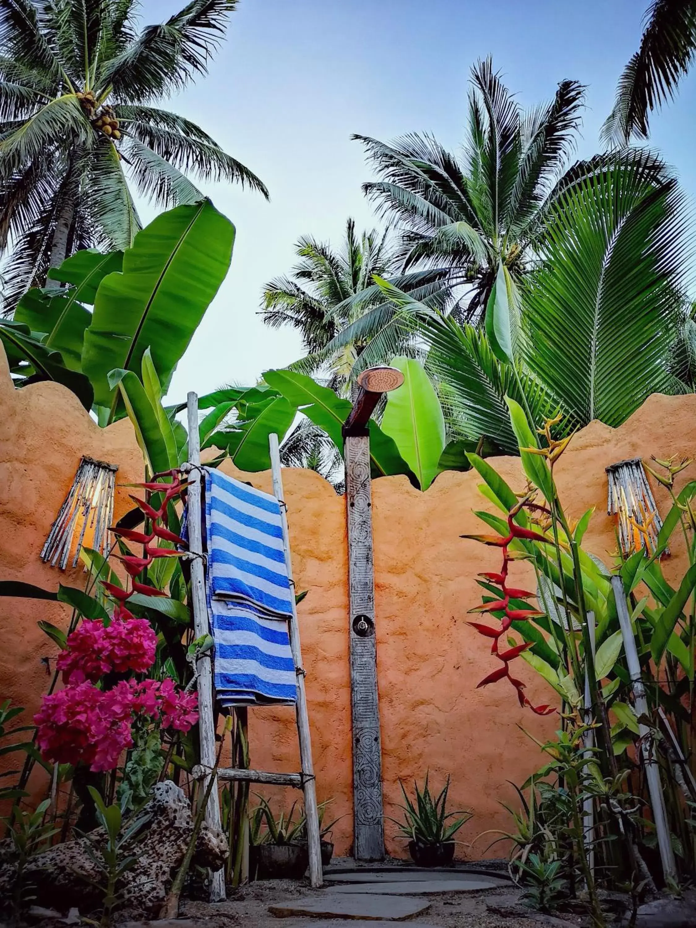 Shower in Coconut Garden Beach Resort