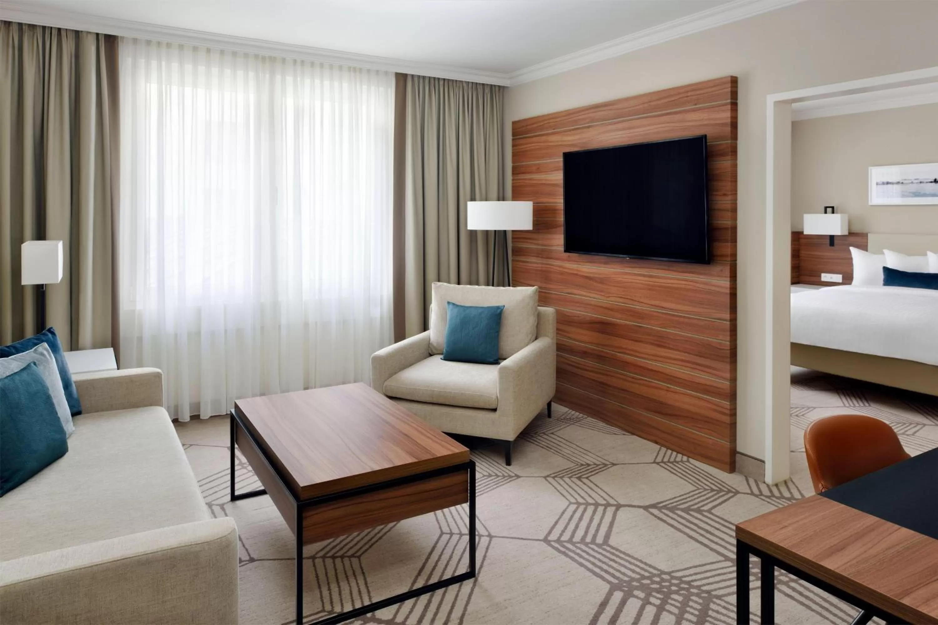 Photo of the whole room, Bed in Prague Marriott Hotel