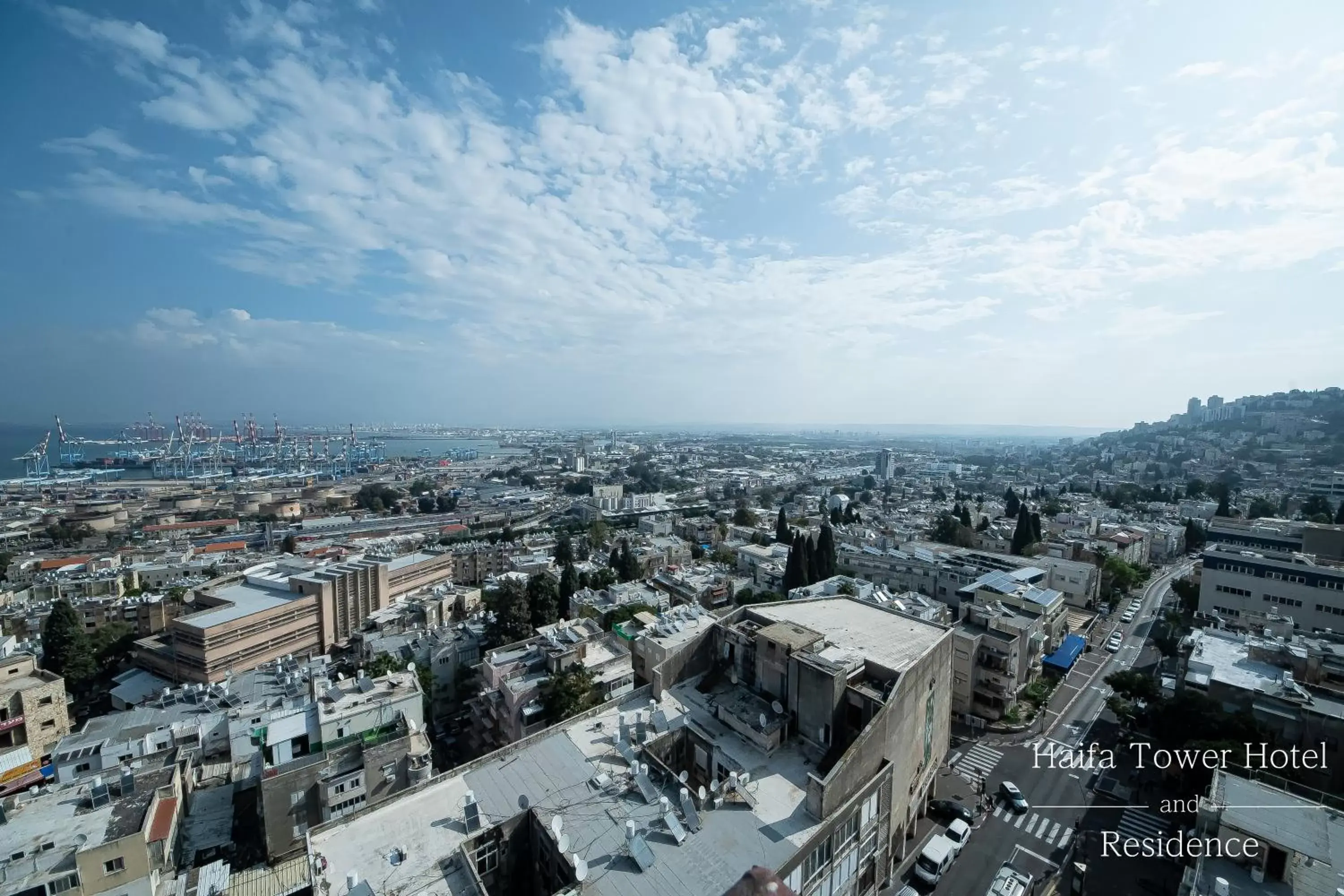 Bird's eye view in Haifa Tower Hotel - מלון מגדל חיפה Bird's eye view in Haifa Tower Hotel - מלון מגדל חיפה