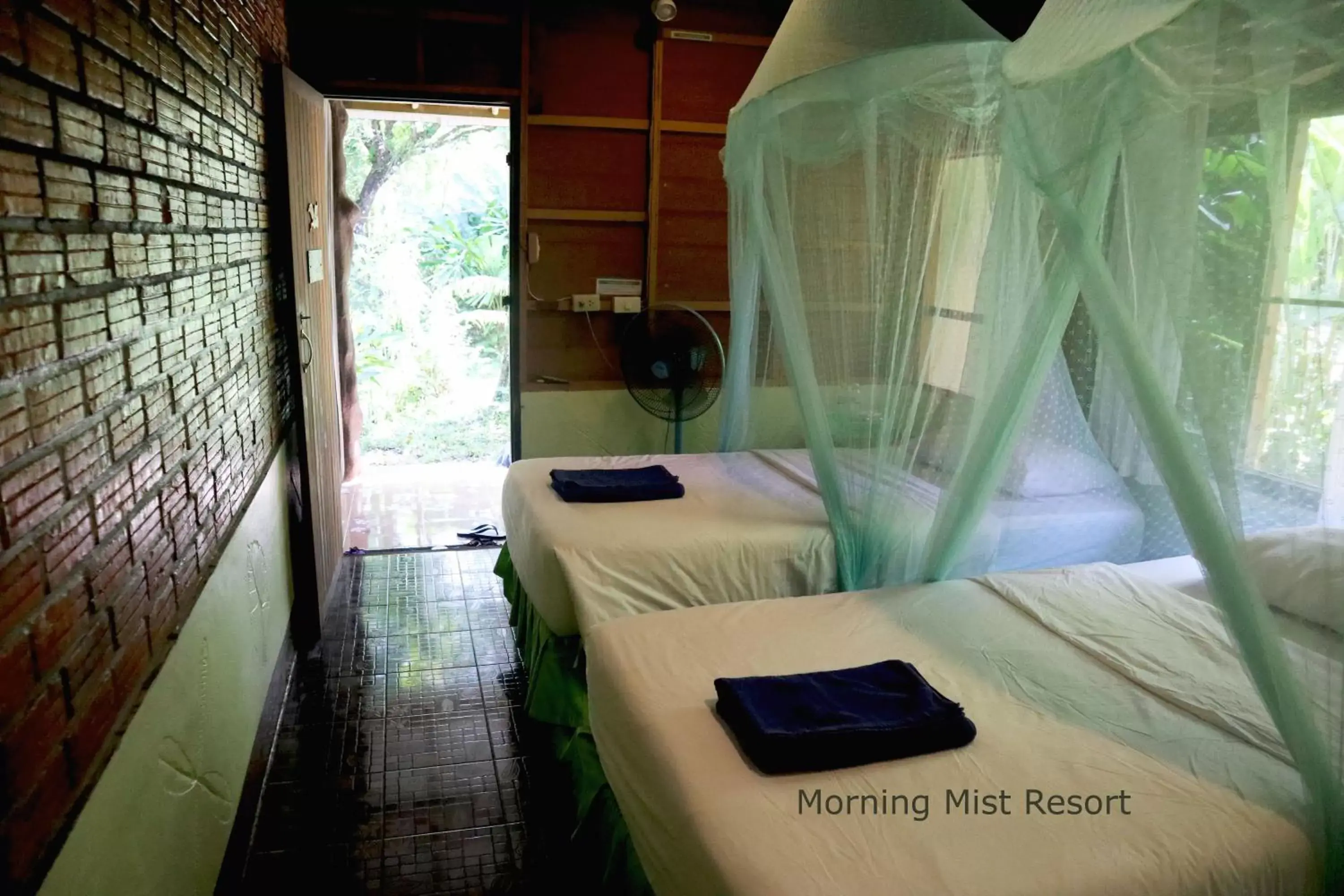 Bed in Khao Sok Morning Mist Resort