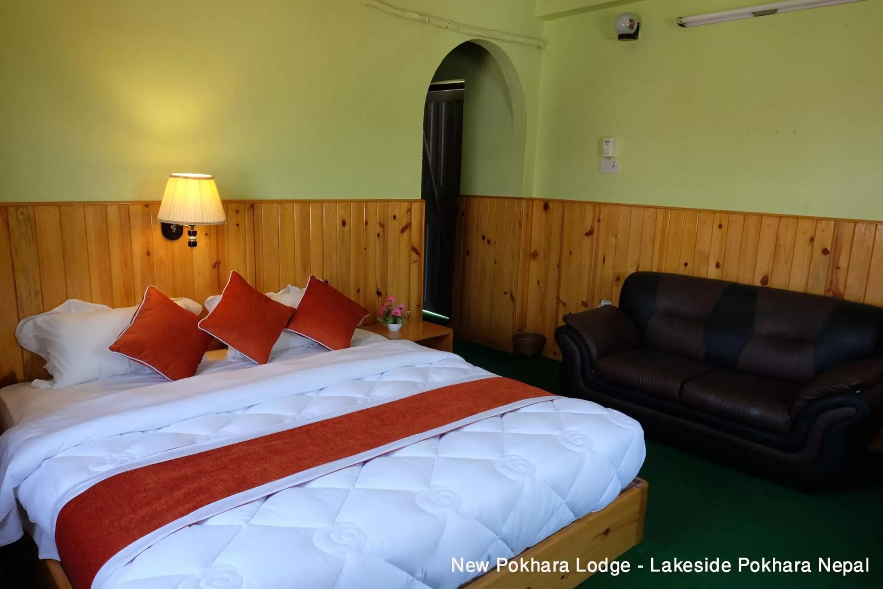 Photo of the whole room, Bed in New Pokhara Lodge - Lakeside, Pokhara Nepal