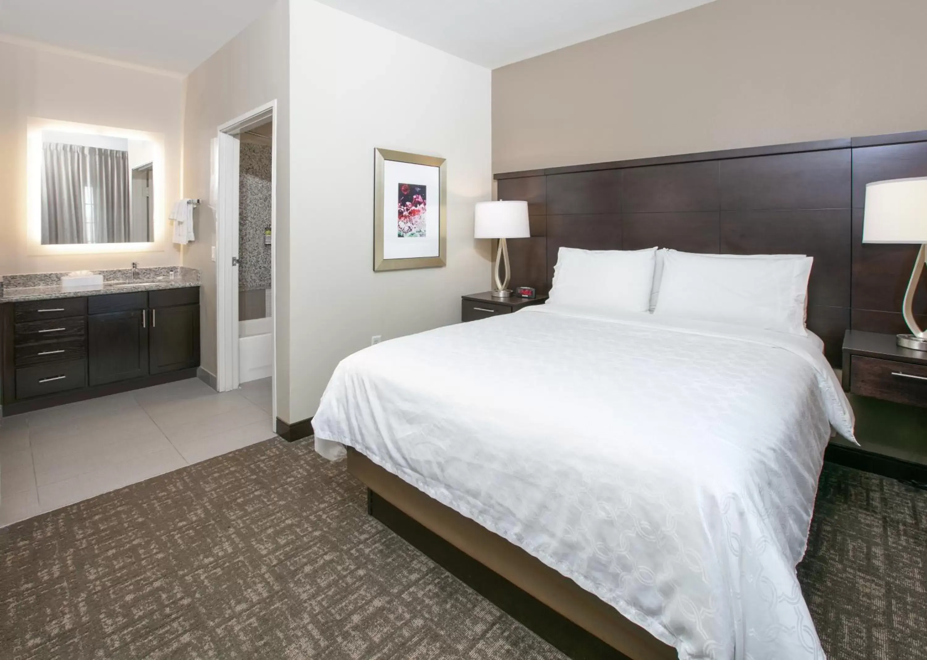 Bed in Staybridge Suites Plano - Richardson Area, an IHG Hotel