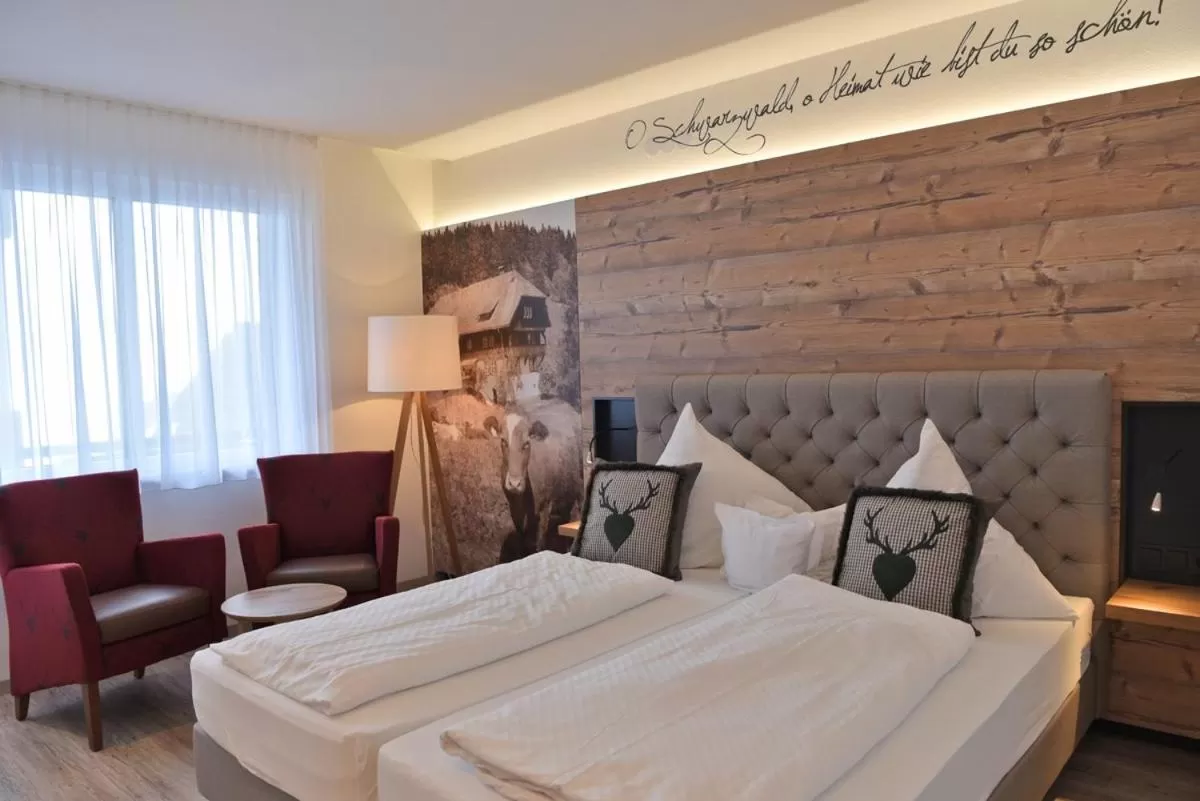 Photo of the whole room, Bed in Hotel Hirschen