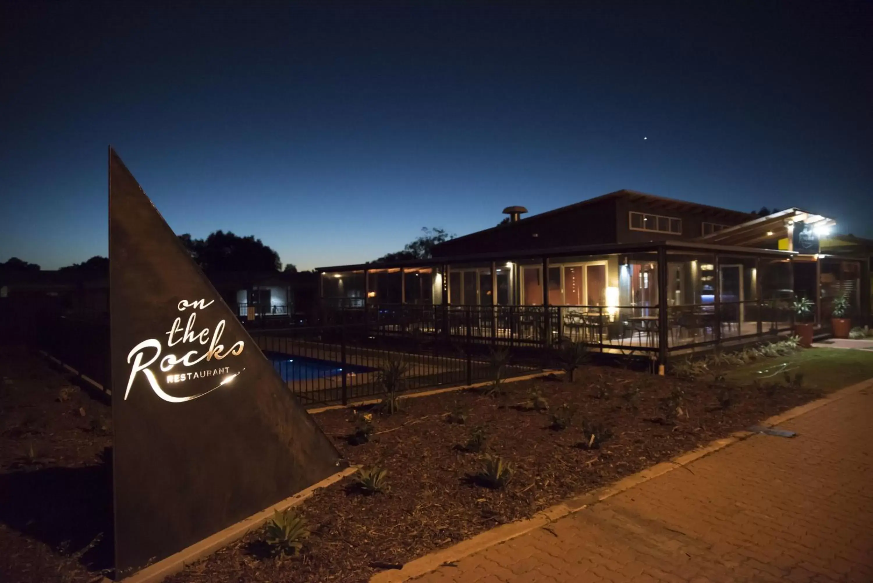 Night, Property Building in The Rocks Motel