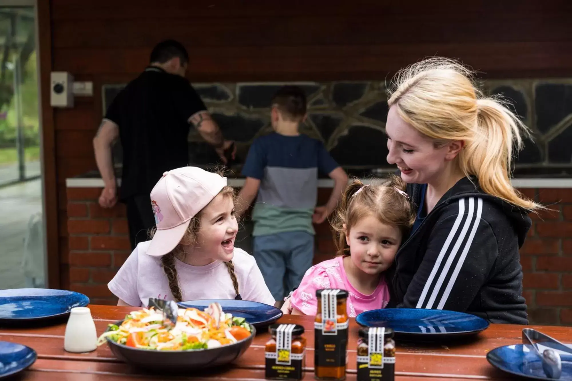 BBQ facilities, Family in Tall Timbers Tasmania