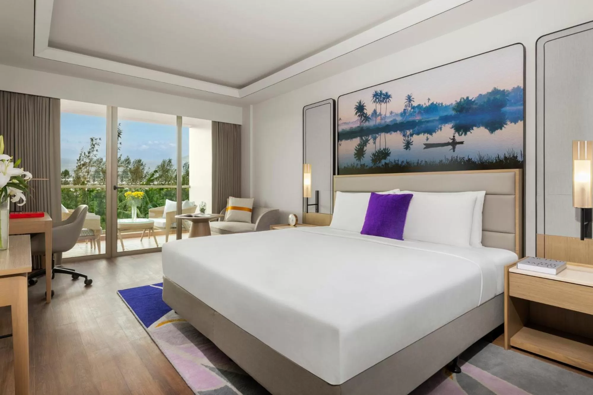 Bed in Vivanta Goa, Miramar