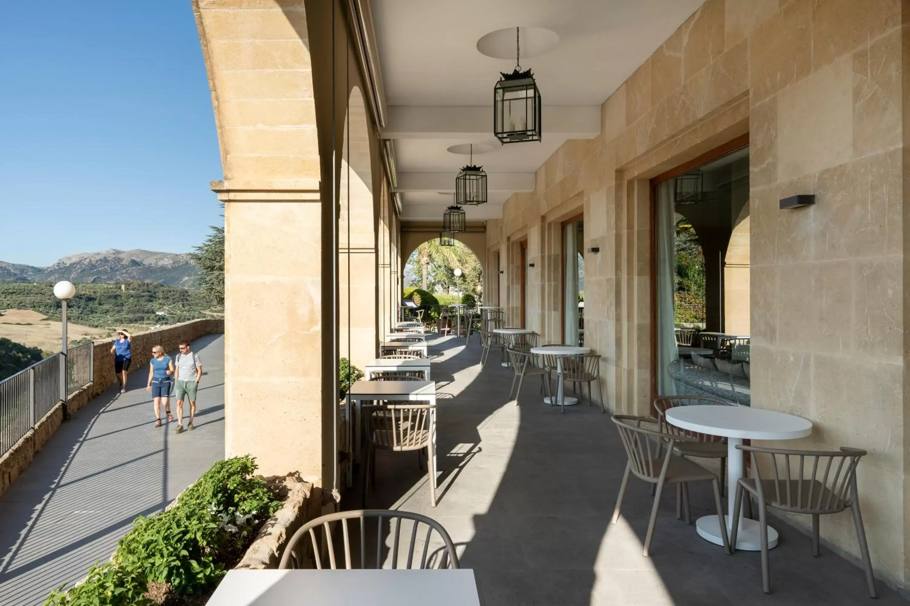 Restaurant/places to eat, Balcony/Terrace in Parador de Ronda