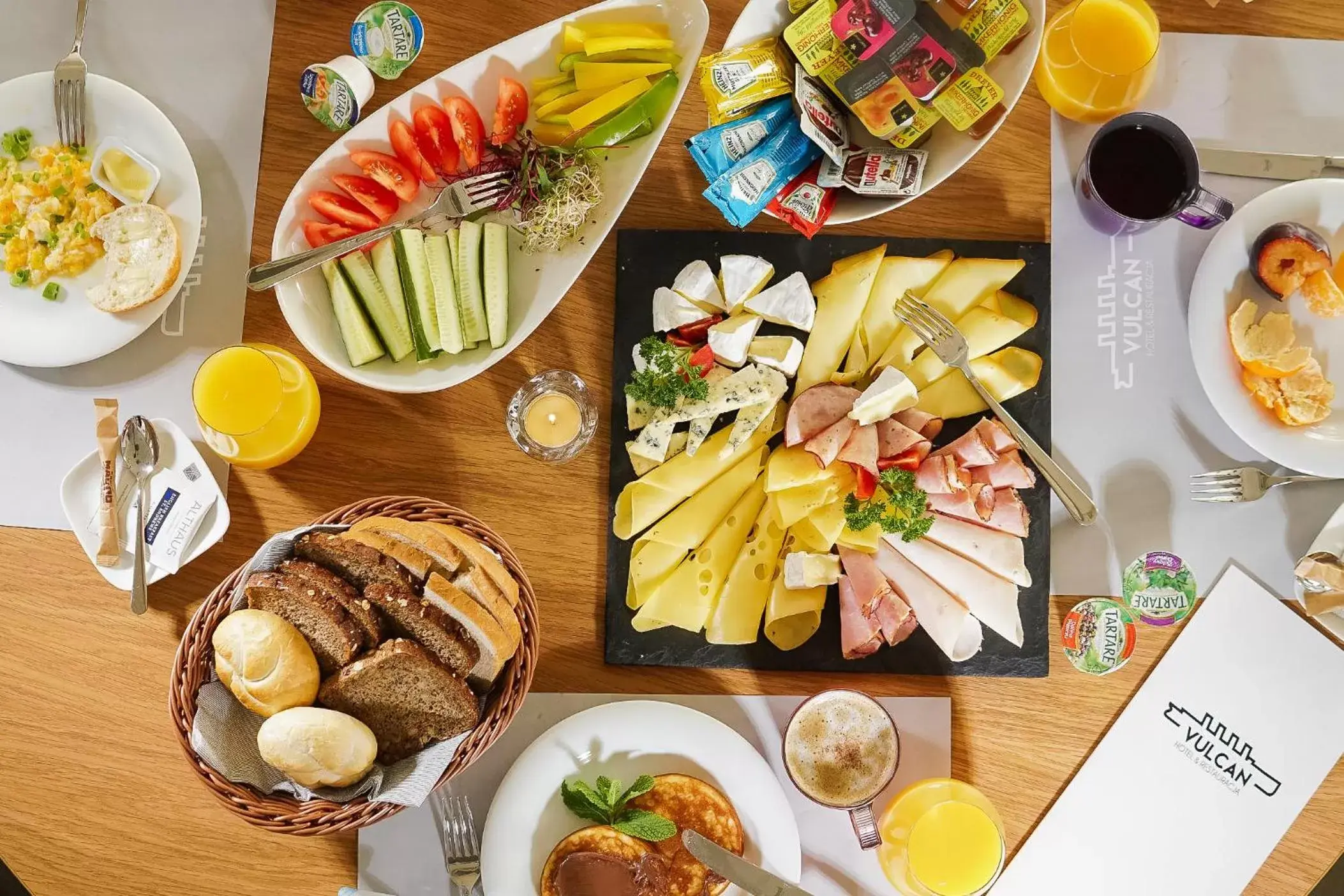 Buffet breakfast in Vulcan Hotel Buffet breakfast in Vulcan Hotel