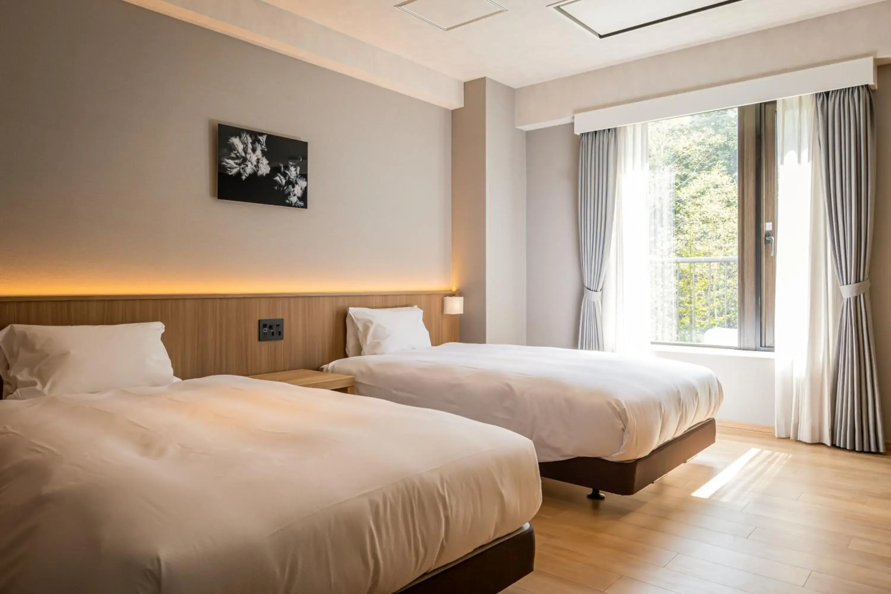 Bed in Asahidake Onsen Hotel Bear Monte