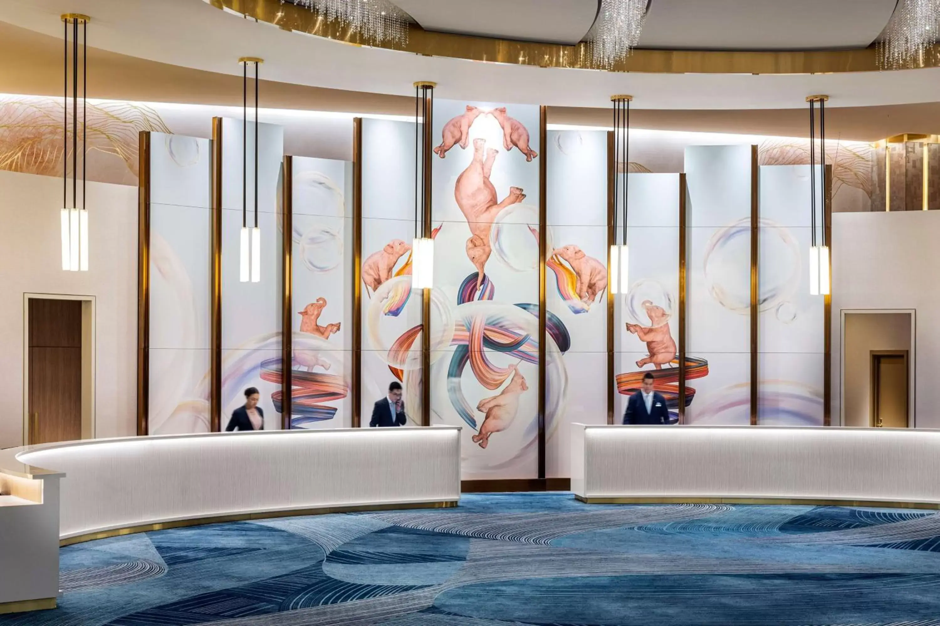 Lobby or reception, Swimming Pool in Conrad Las Vegas At Resorts World