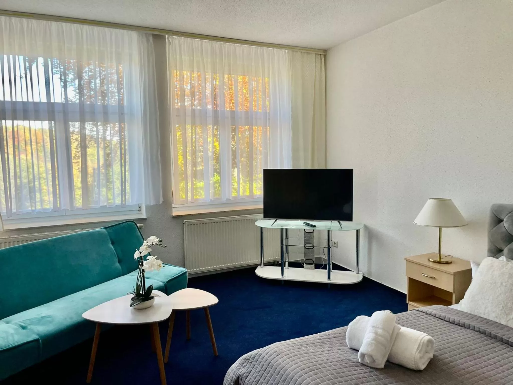 Photo of the whole room, Bed in Parkhotel Waldschlösschen