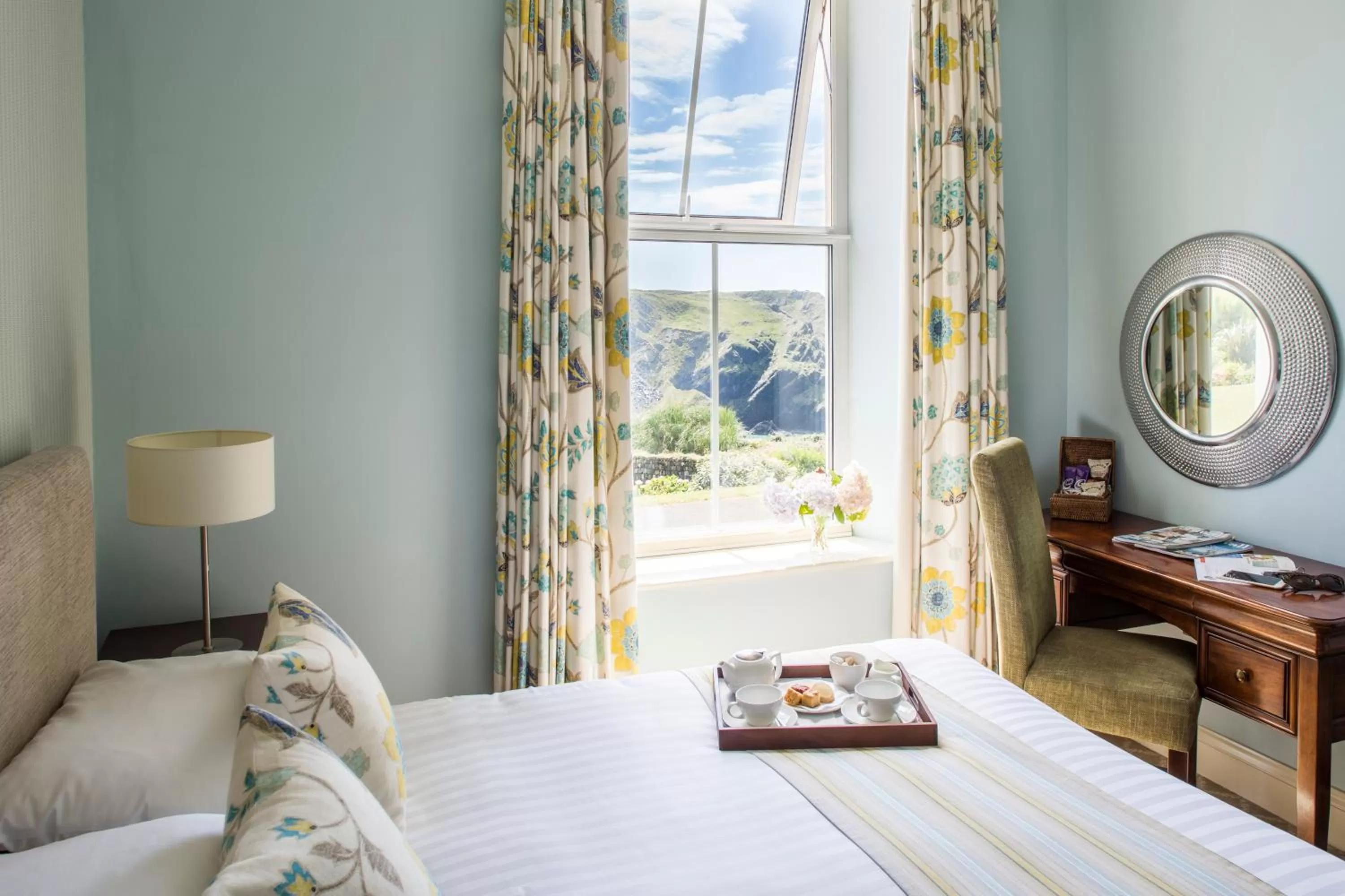 Bed in Mullion Cove Hotel & Spa