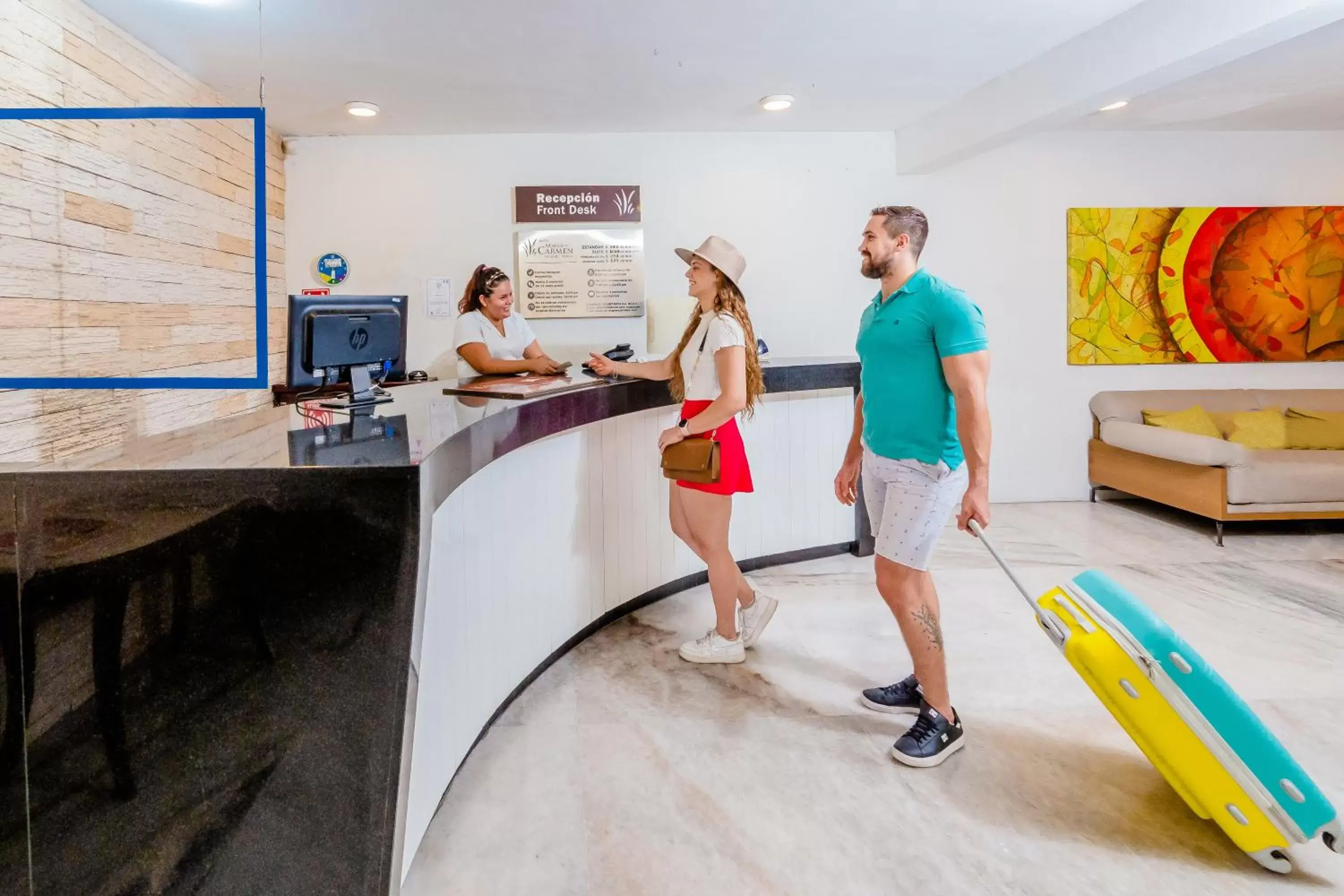 Lobby or reception in Hotel Maria del Carmen Lobby or reception in Hotel Maria del Carmen