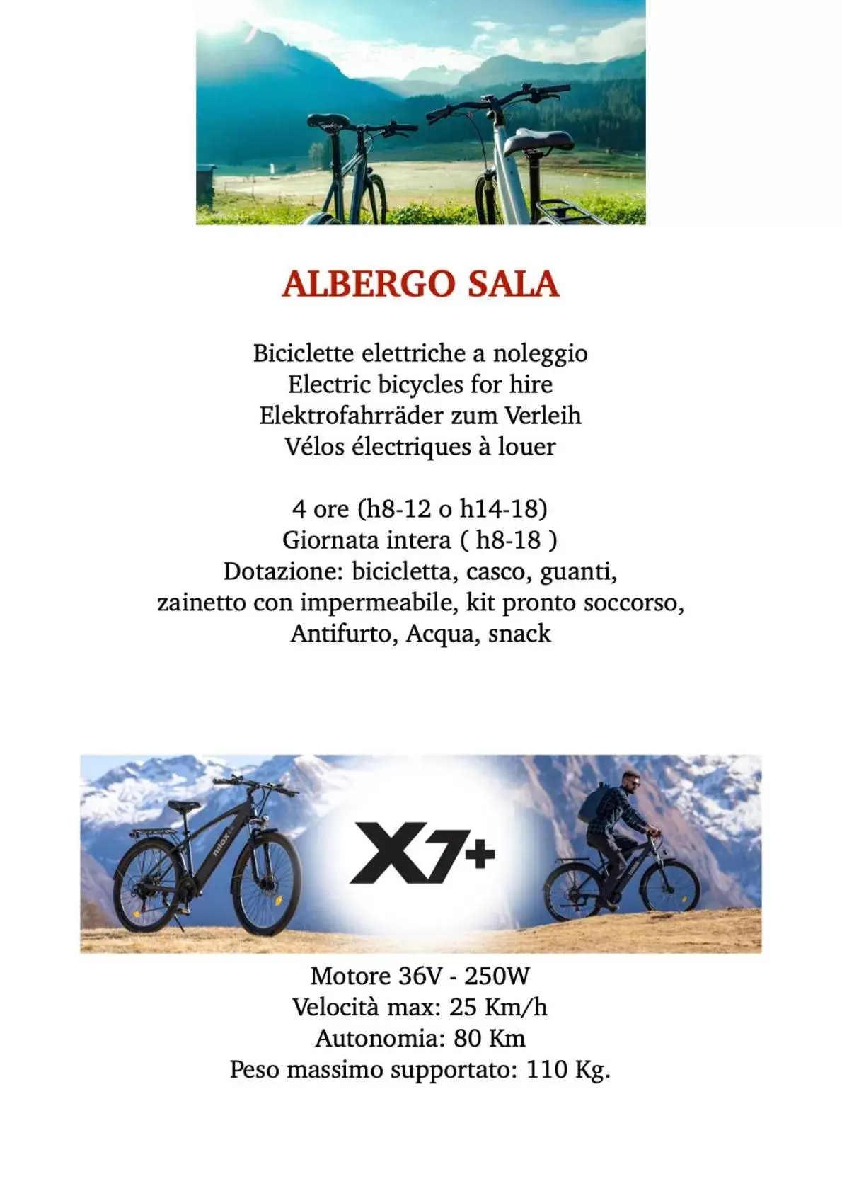 Cycling in Albergo Sala