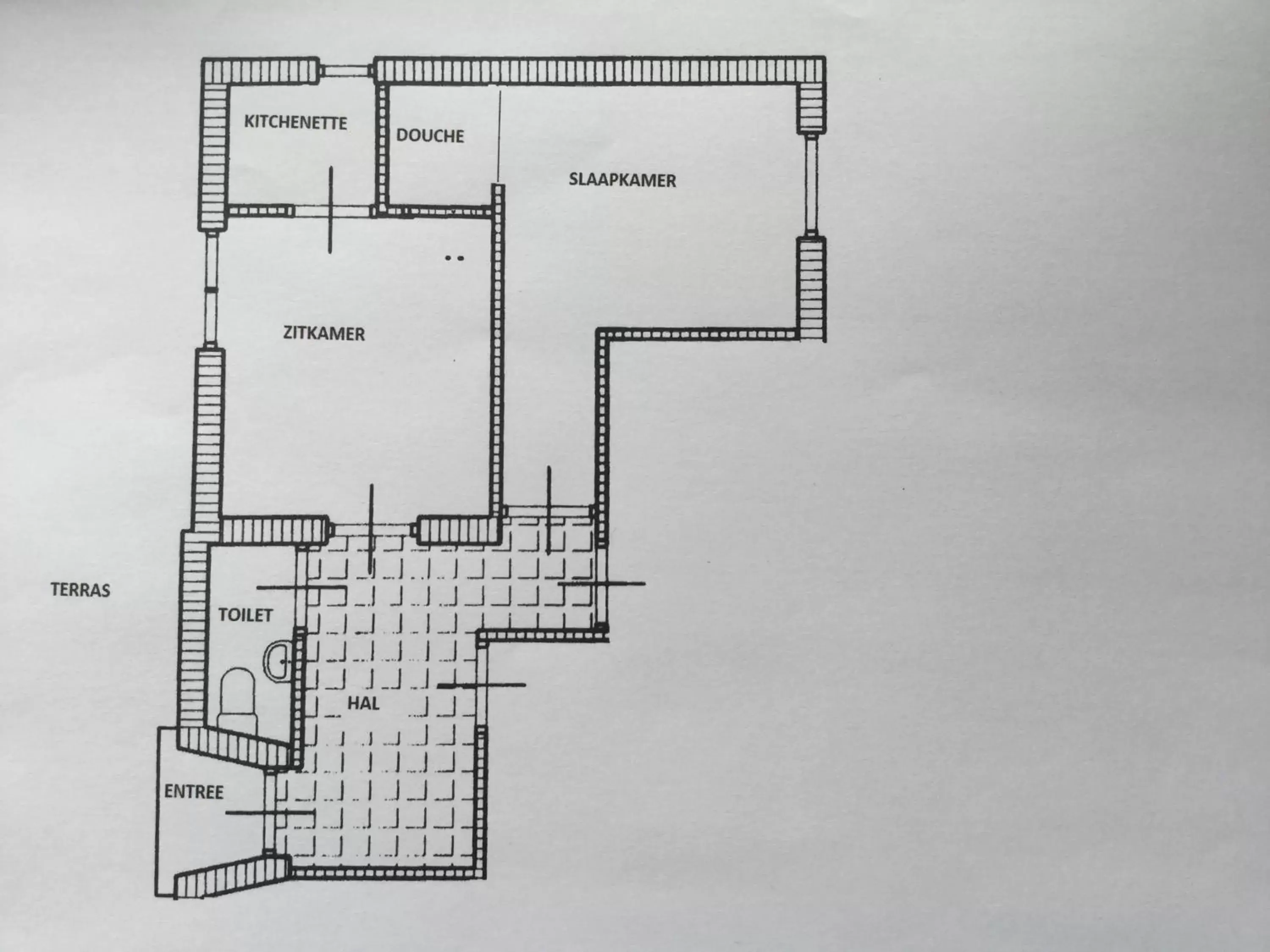 Photo of the whole room, Floor Plan in B&B Bosrand