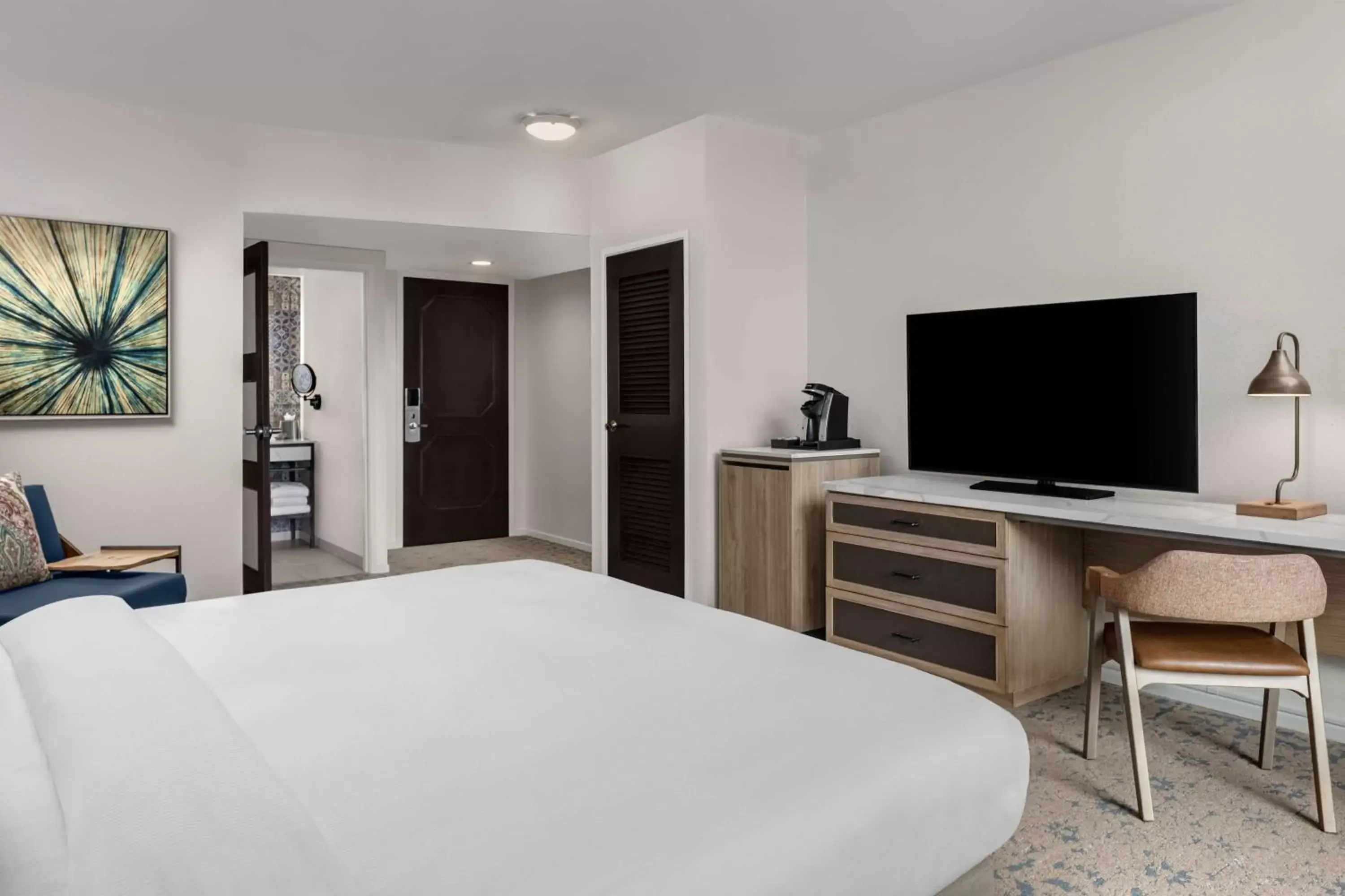Bedroom, TV/Entertainment Center in The Cassara Carlsbad, Tapestry Collection By Hilton