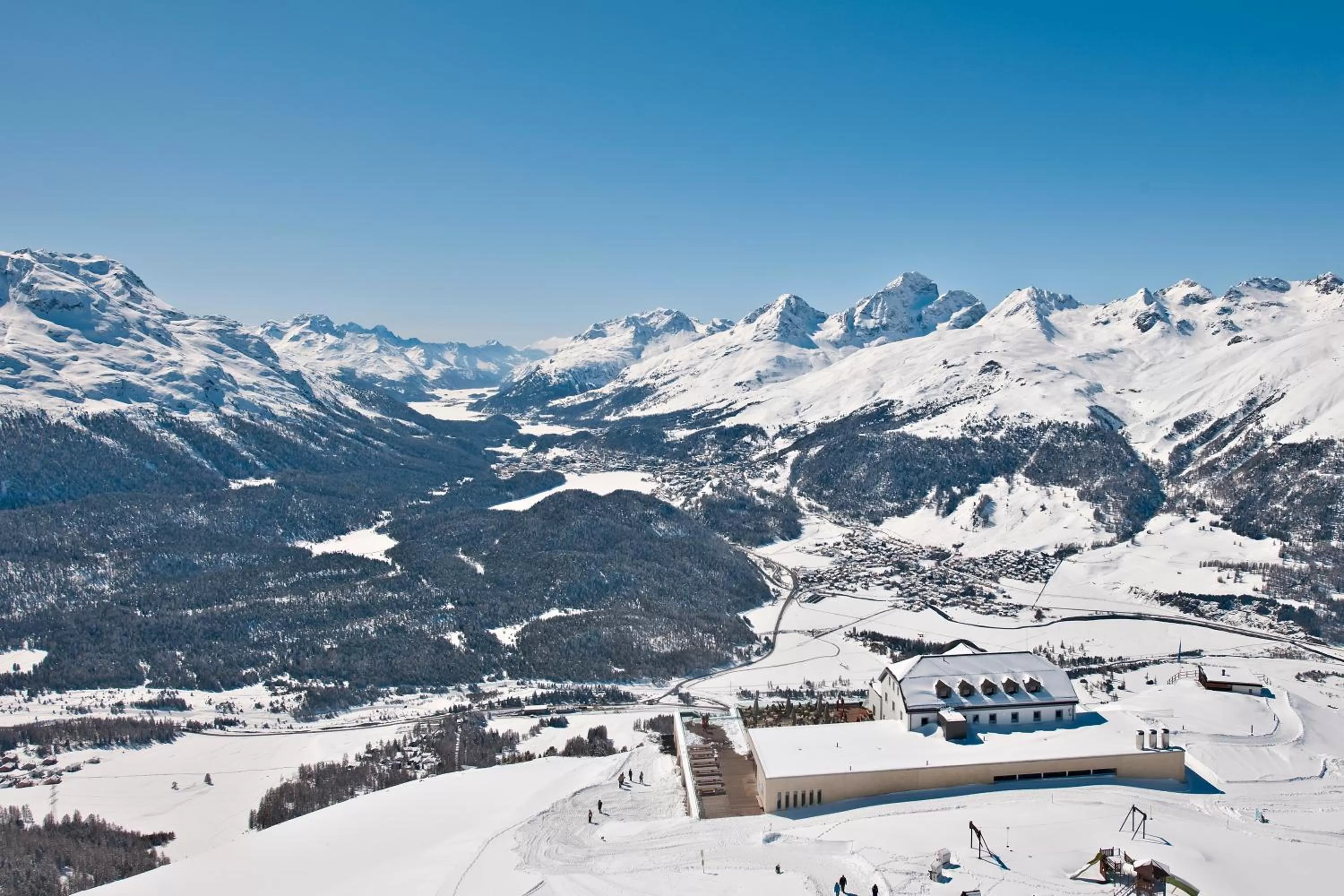 Bird's eye view in Romantik Hotel Muottas Muragl