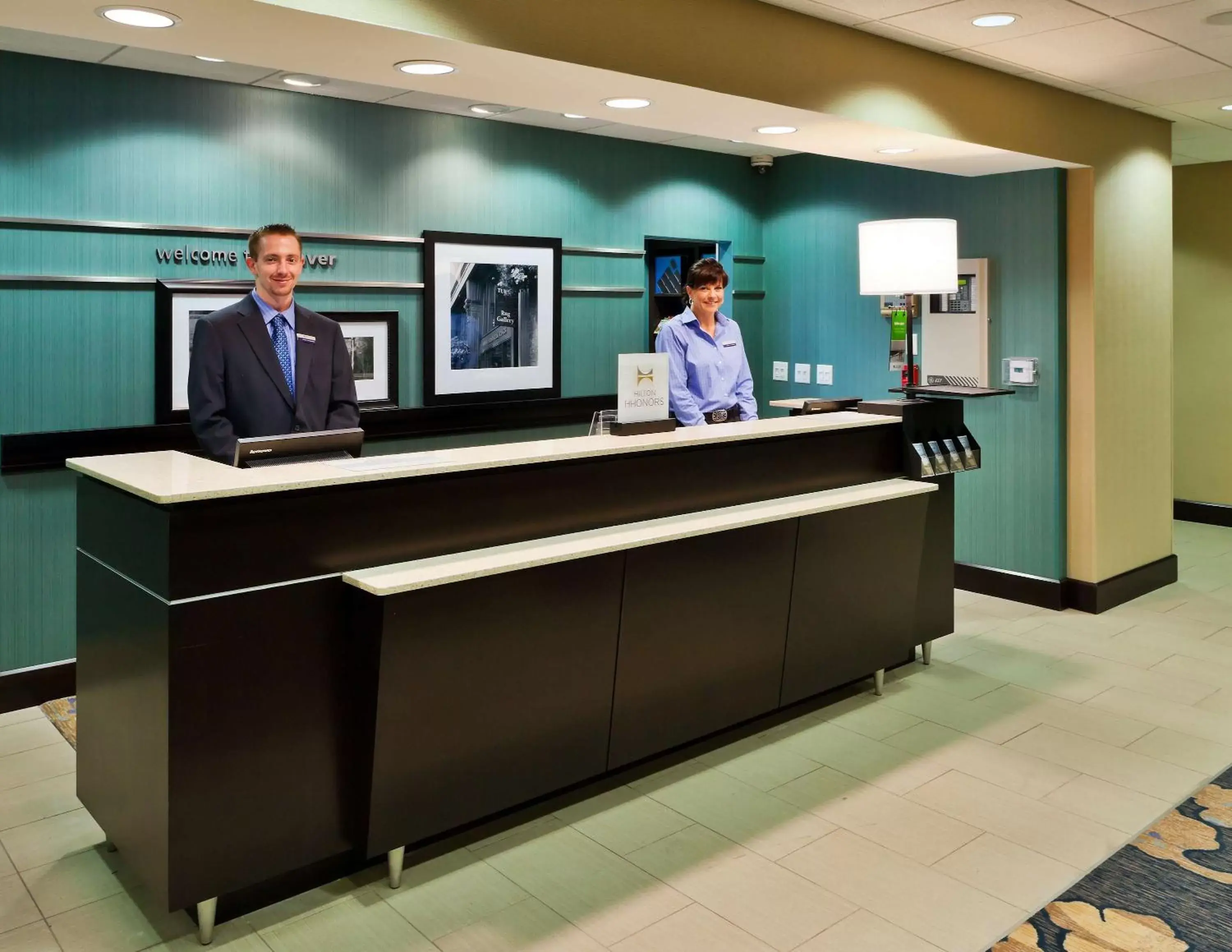 Lobby or reception in Hampton Inn & Suites Denver Airport / Gateway Park Lobby or reception in Hampton Inn & Suites Denver Airport / Gateway Park