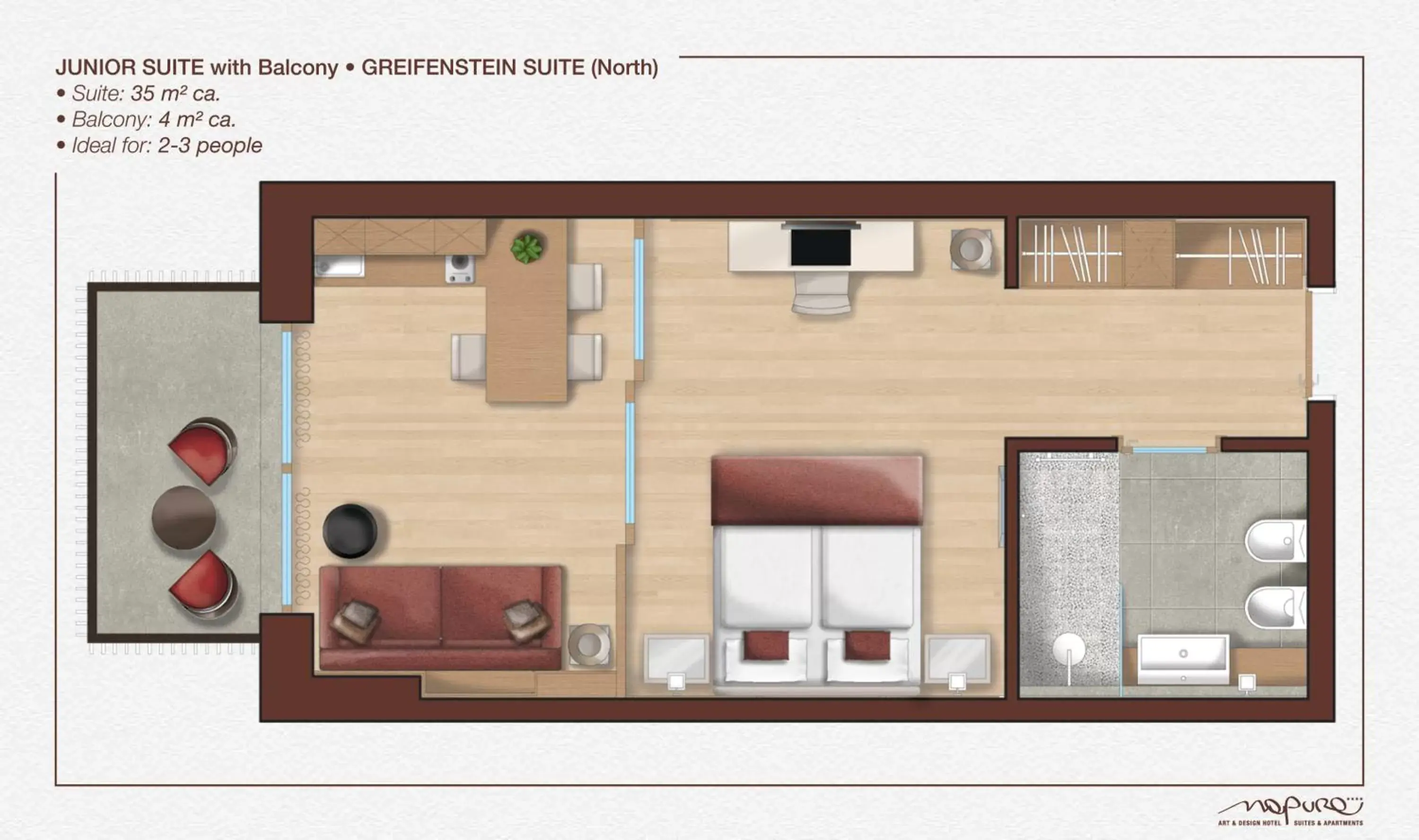 Floor Plan in Art & Design Hotel Napura