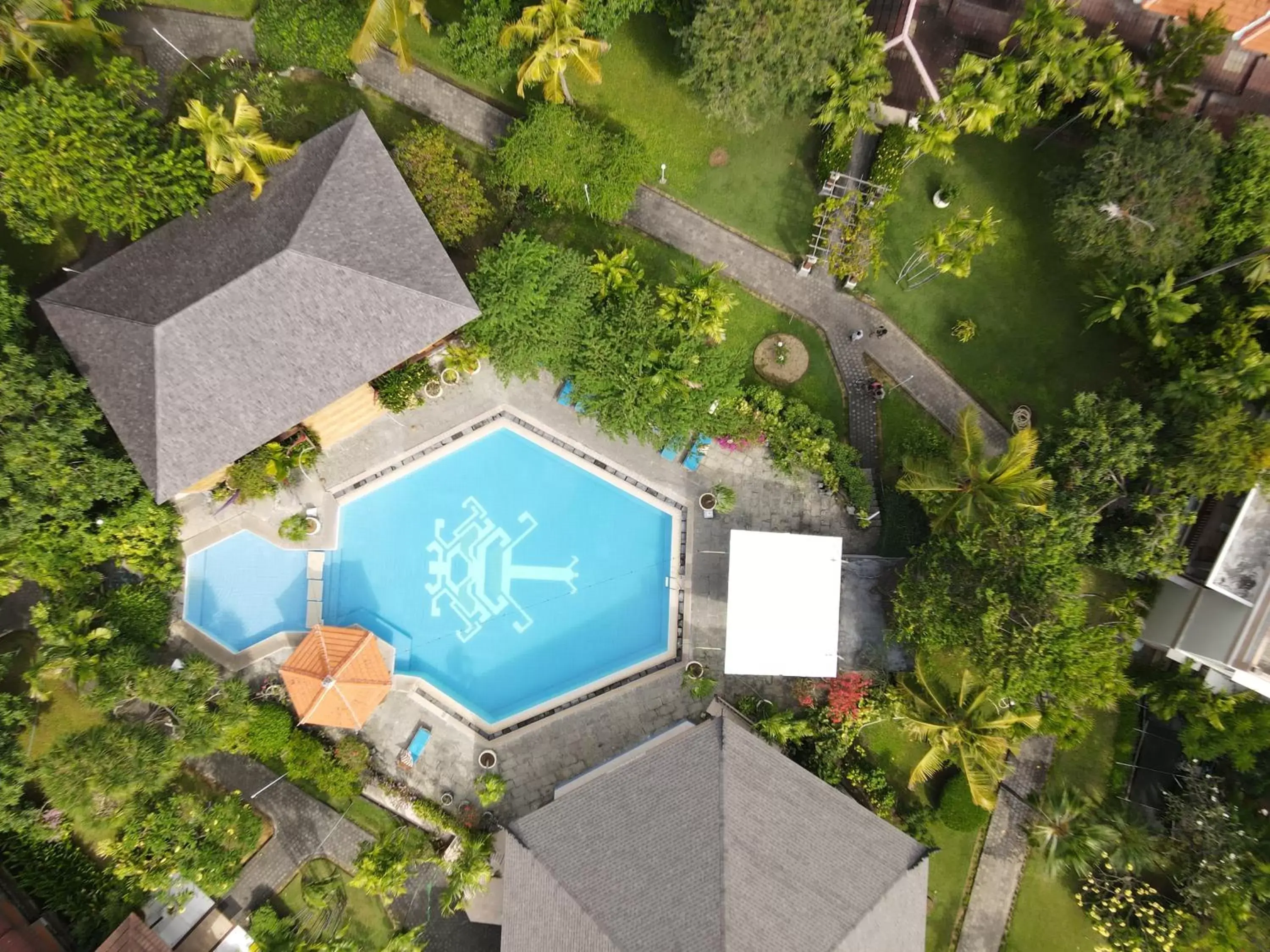 Property building, Bird's-eye View in Palm Beach Hotel Bali