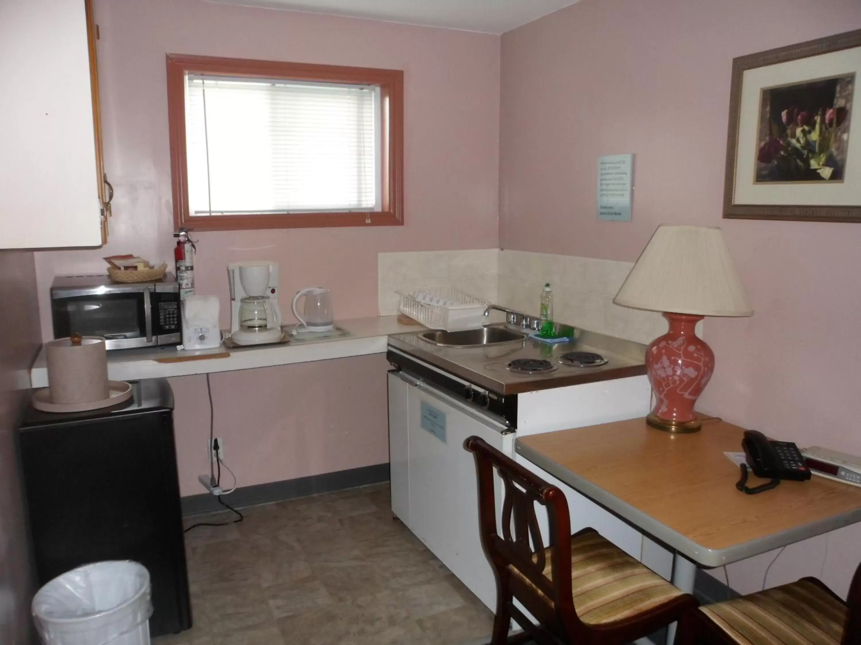 Coffee/tea facilities, Kitchen/Kitchenette in The Silver Birch Motel