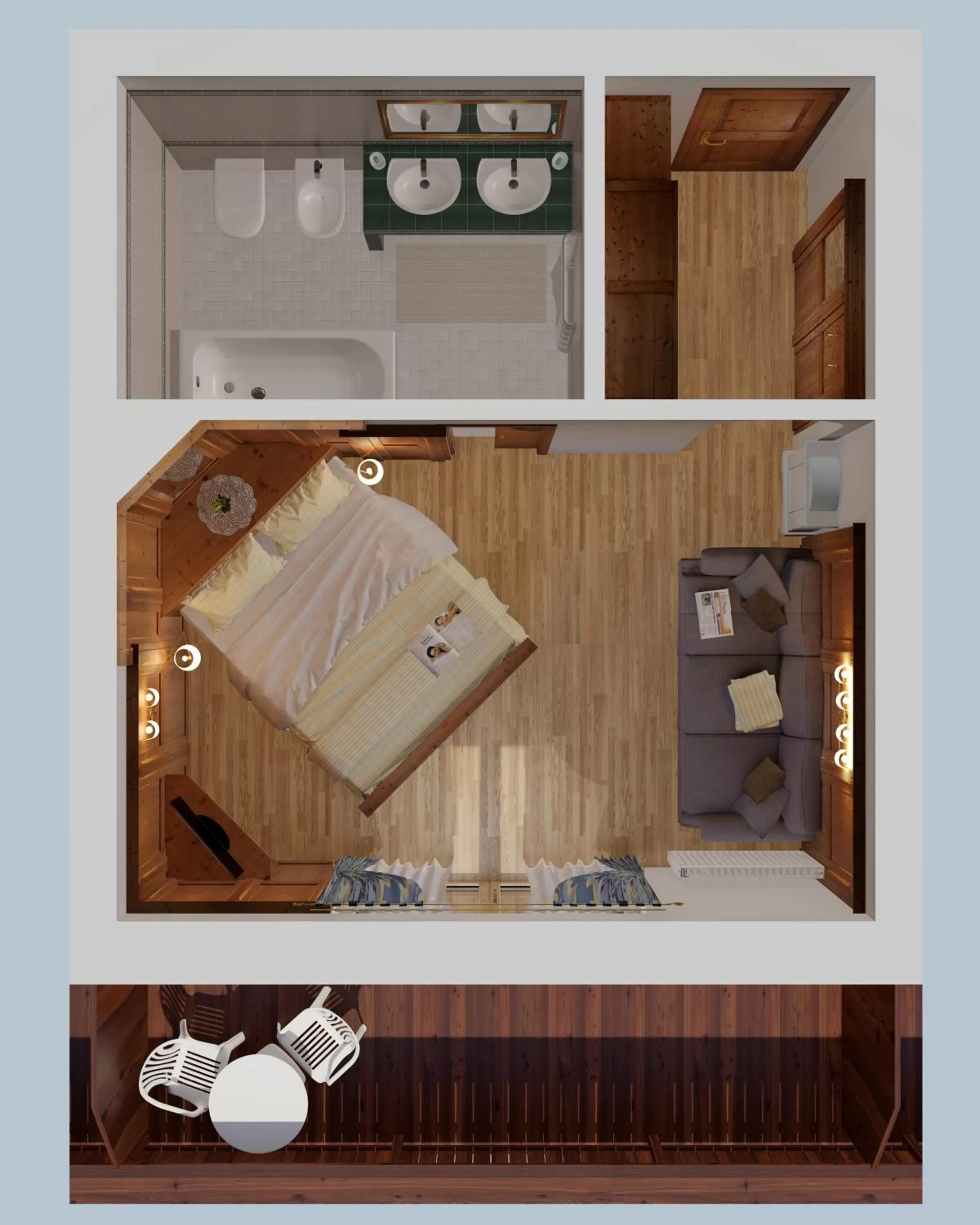 Photo of the whole room in Hotel Enzian Genziana