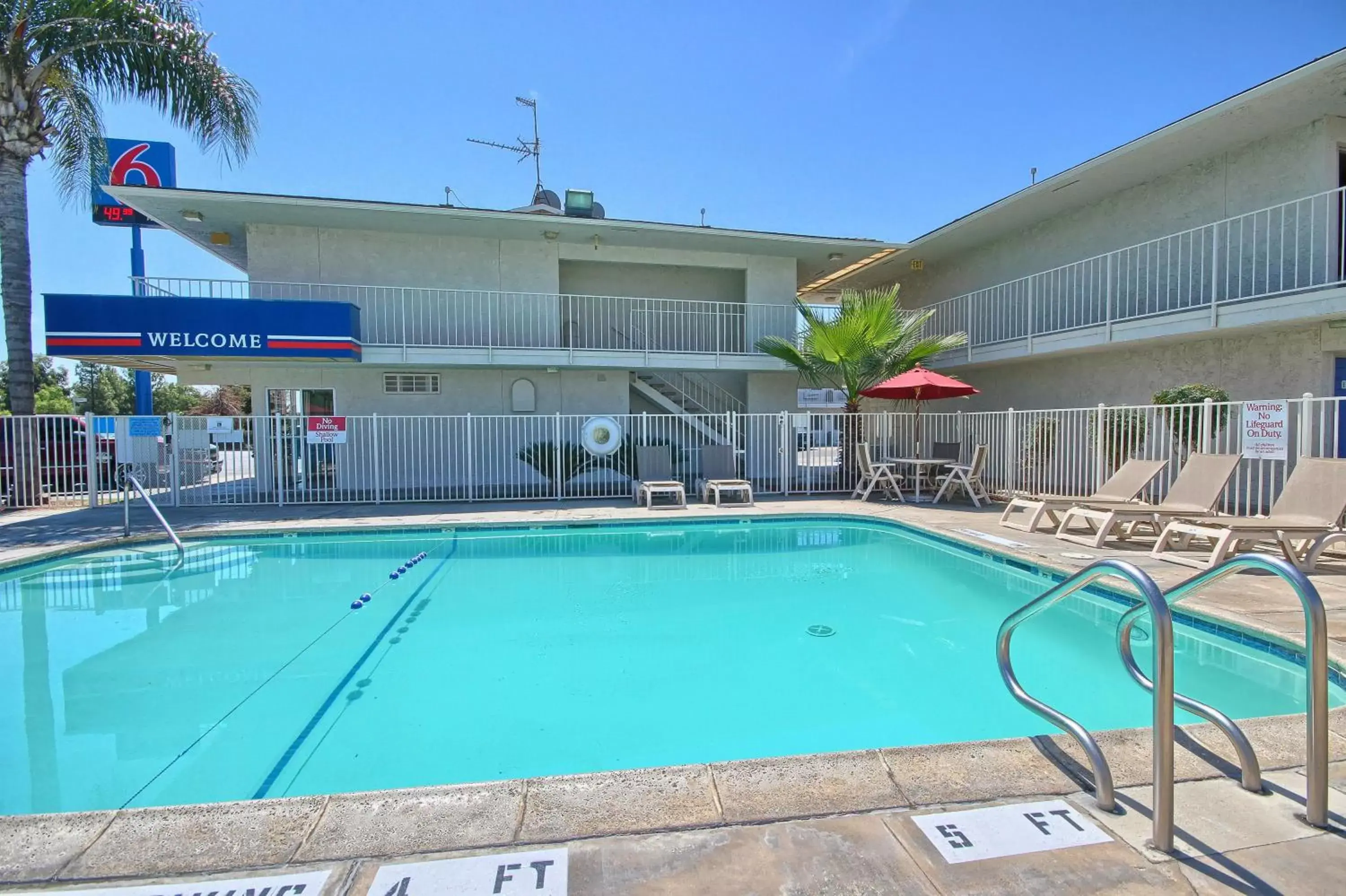 Swimming Pool in Motel 6-Tulare, CA