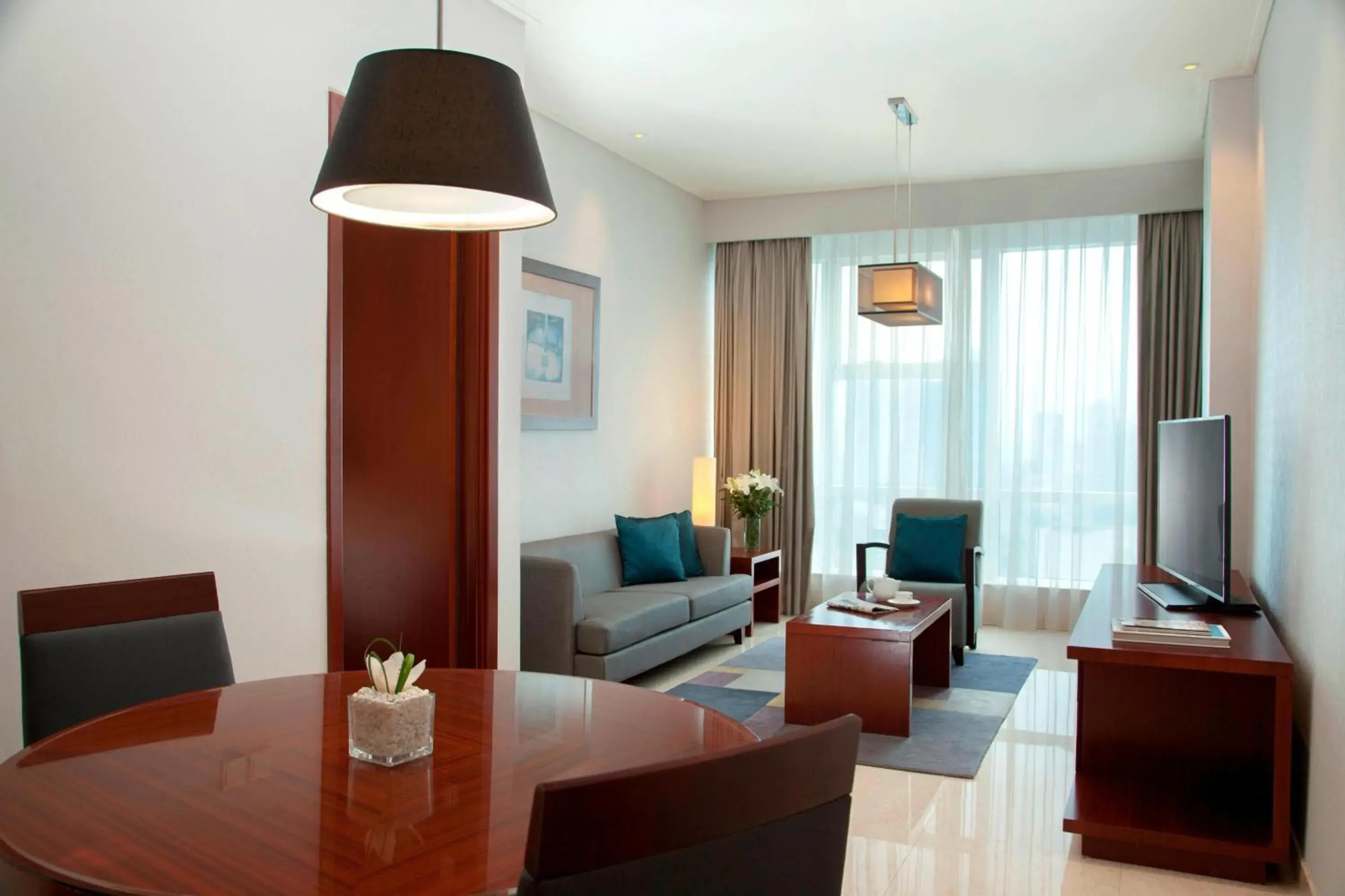 Living room, Seating Area in The Mayflower, Jakarta-Marriott Executive Apartments