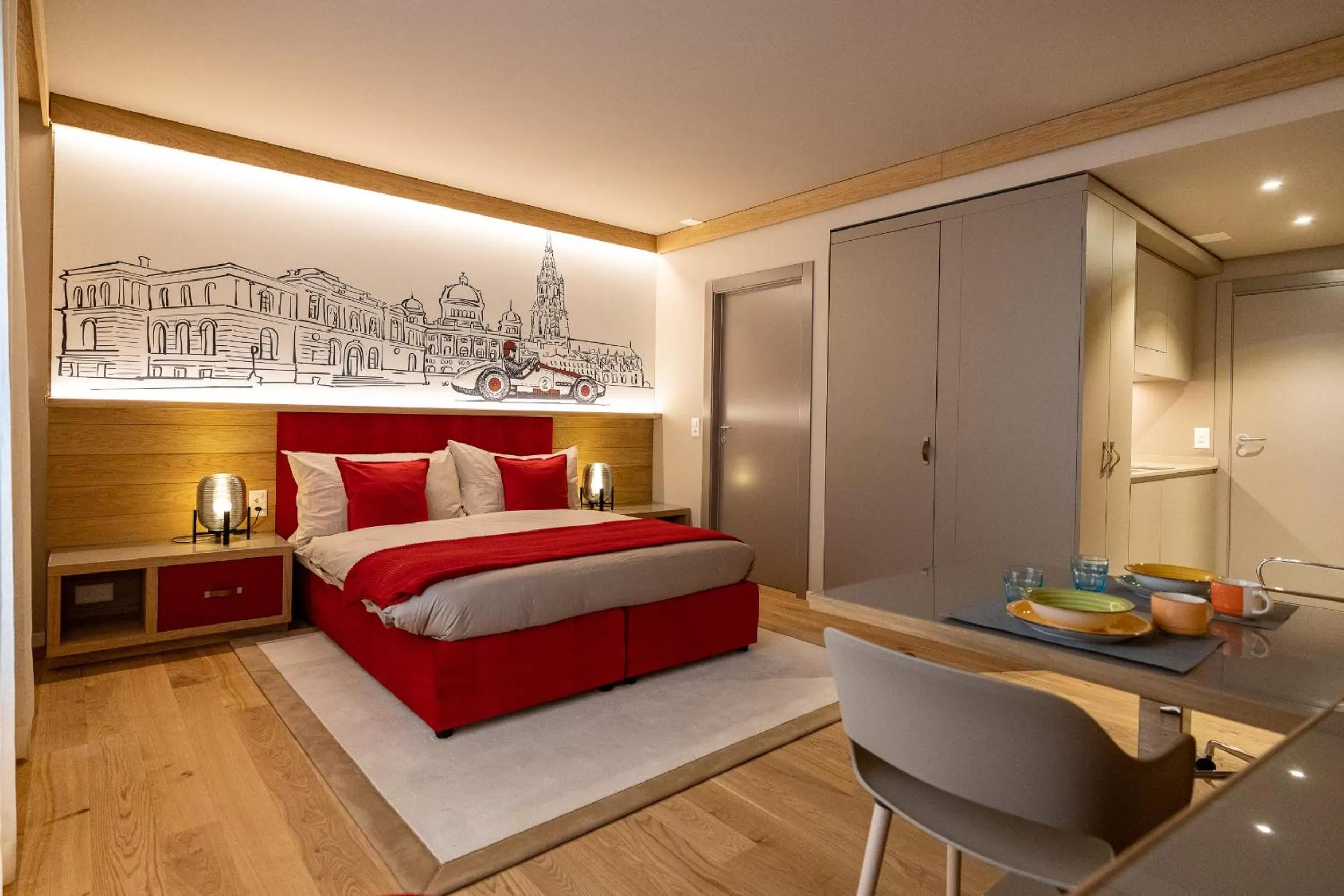 Bed in Los Lorentes Hotel Bern City