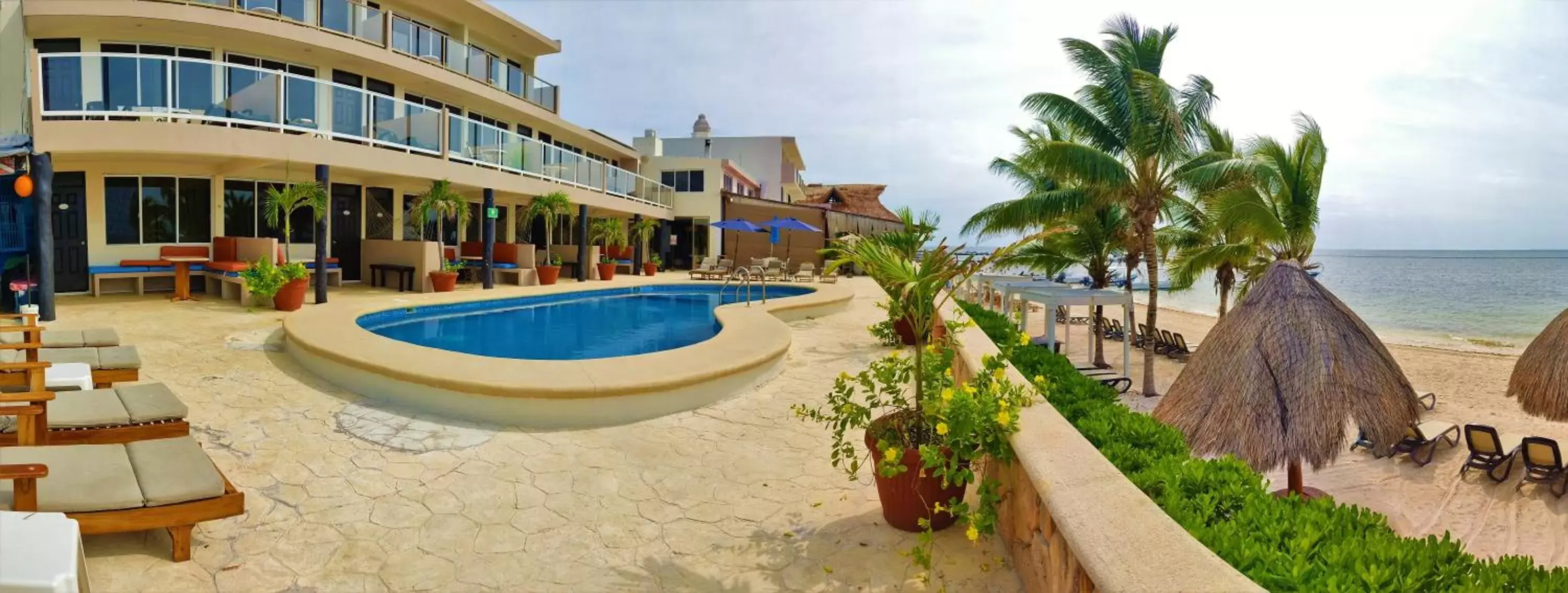Natural landscape, Swimming Pool in Hacienda Morelos Beachfront Hotel