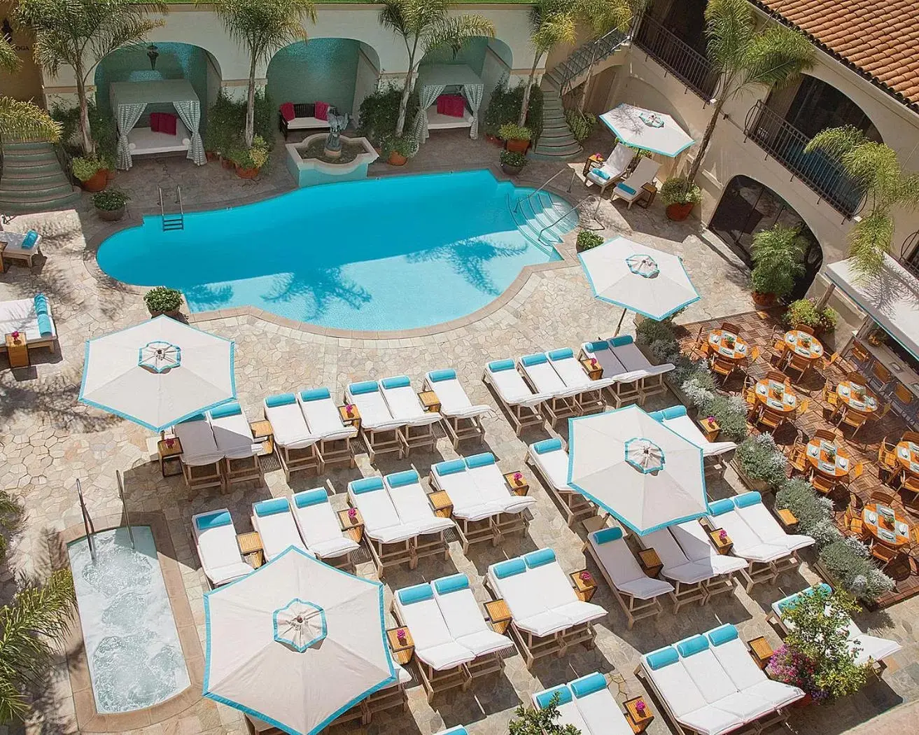 Pool View in Beverly Wilshire, A Four Seasons Hotel