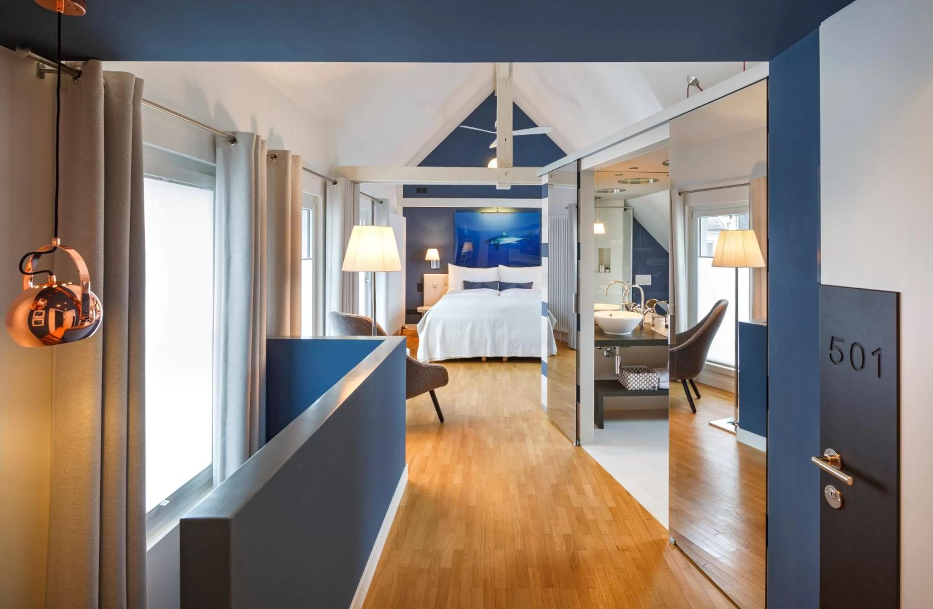 Bedroom, Bed in Hotel Seehof