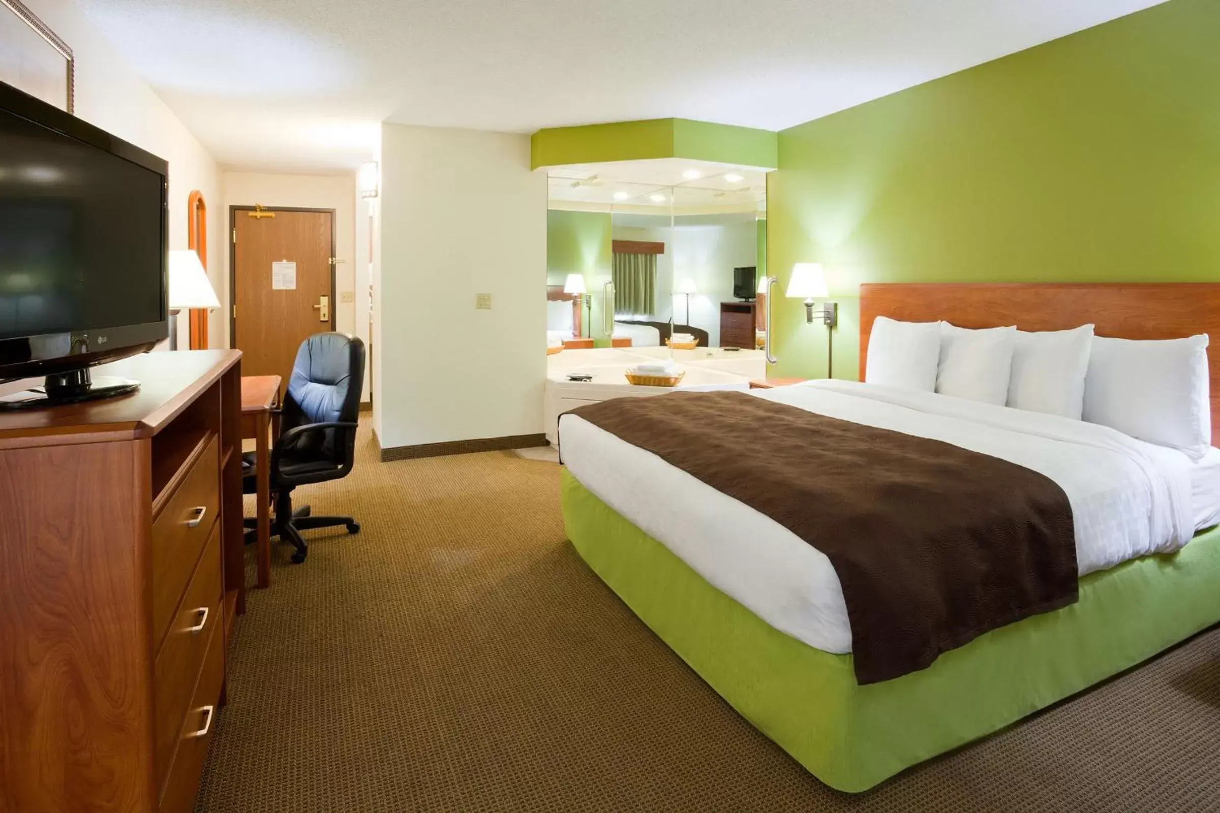 Bed in AmericInn by Wyndham Thief River Falls