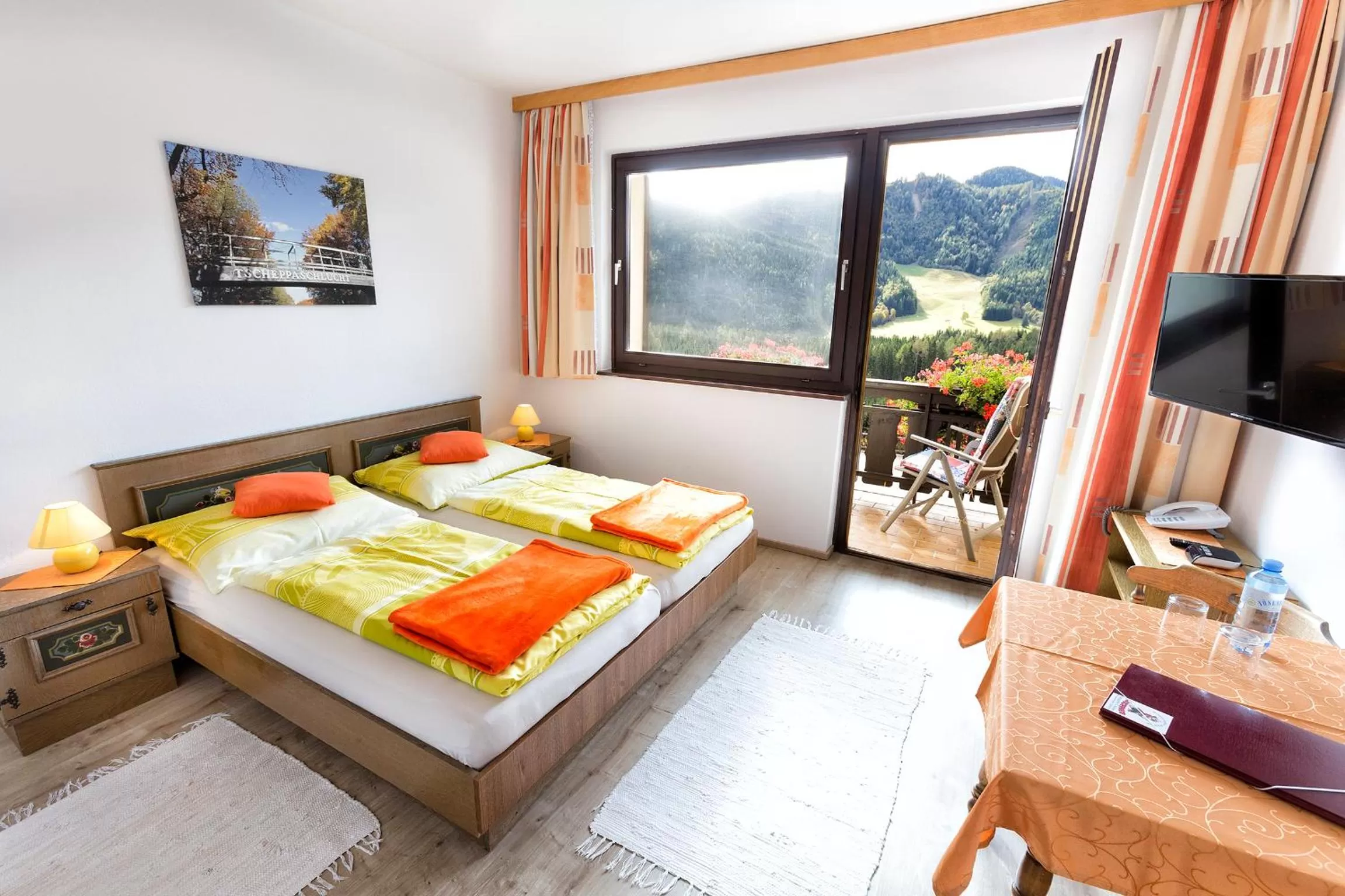 Balcony/Terrace, Bed in Bed&Breakfast Lausegger