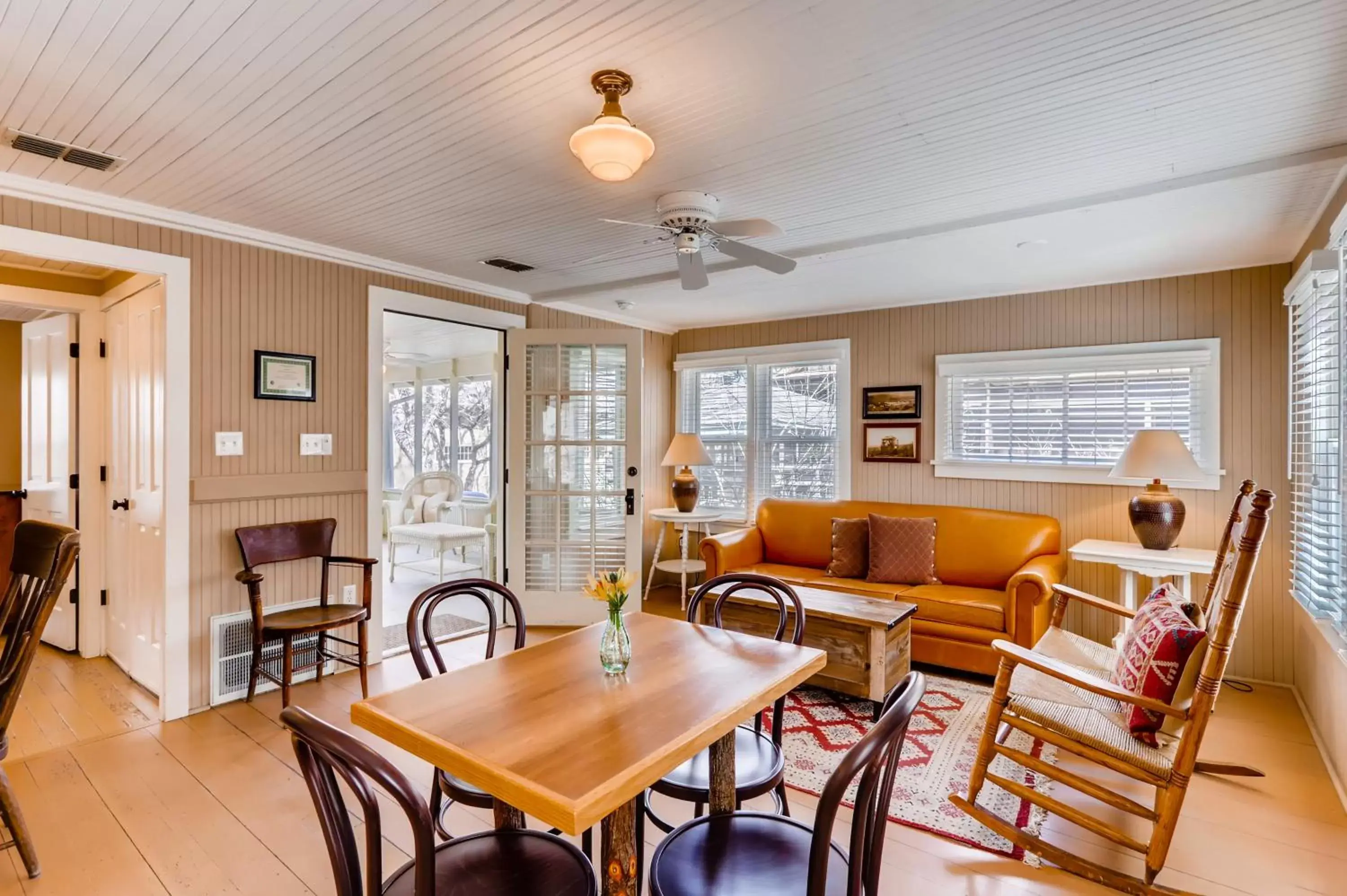 Living room in Colorado Chautauqua Cottages