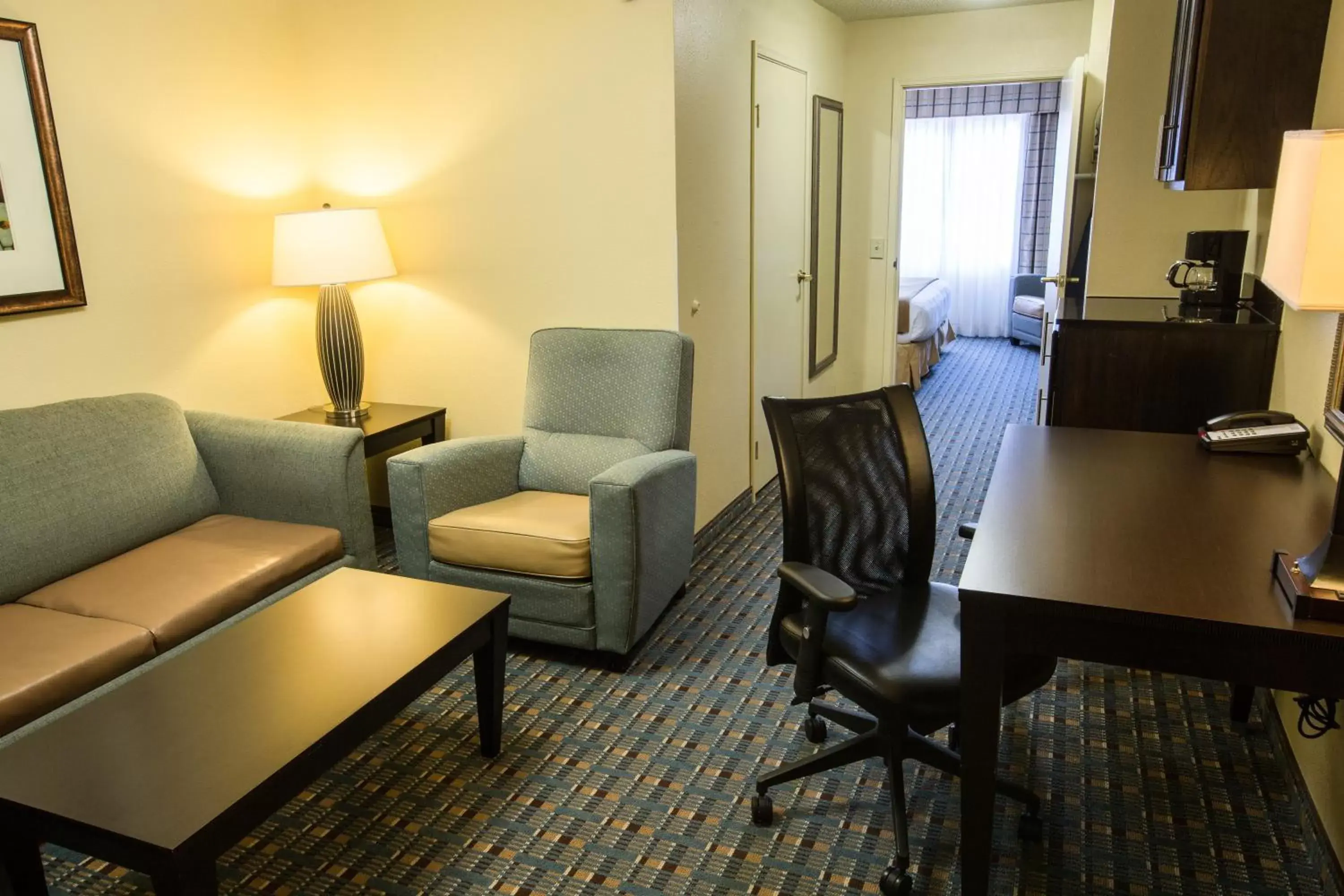 Bedroom, Seating Area in Holiday Inn Express Alpharetta - Roswell, an IHG Hotel