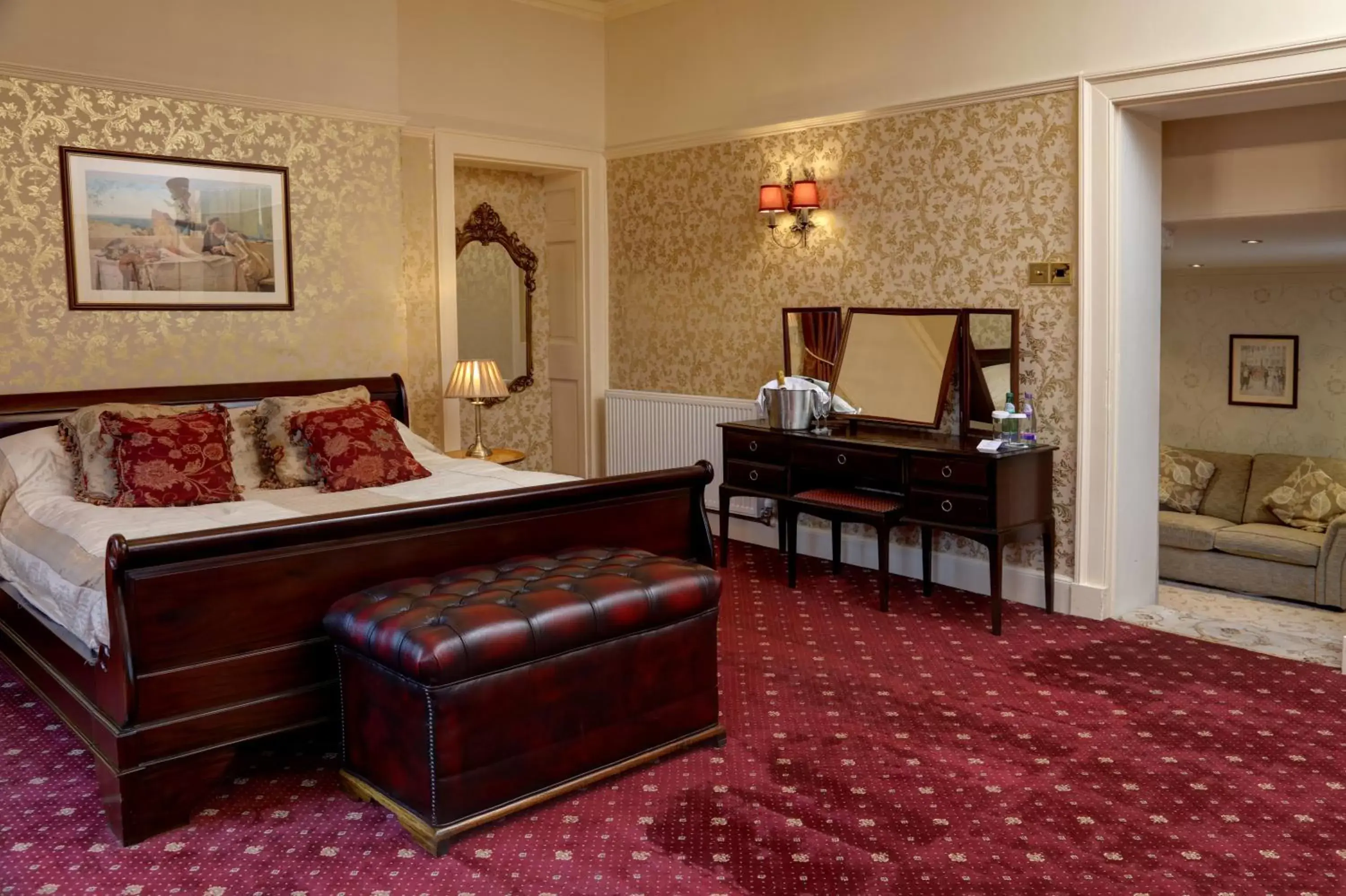 Bed, Seating Area in Rossett Hall Hotel