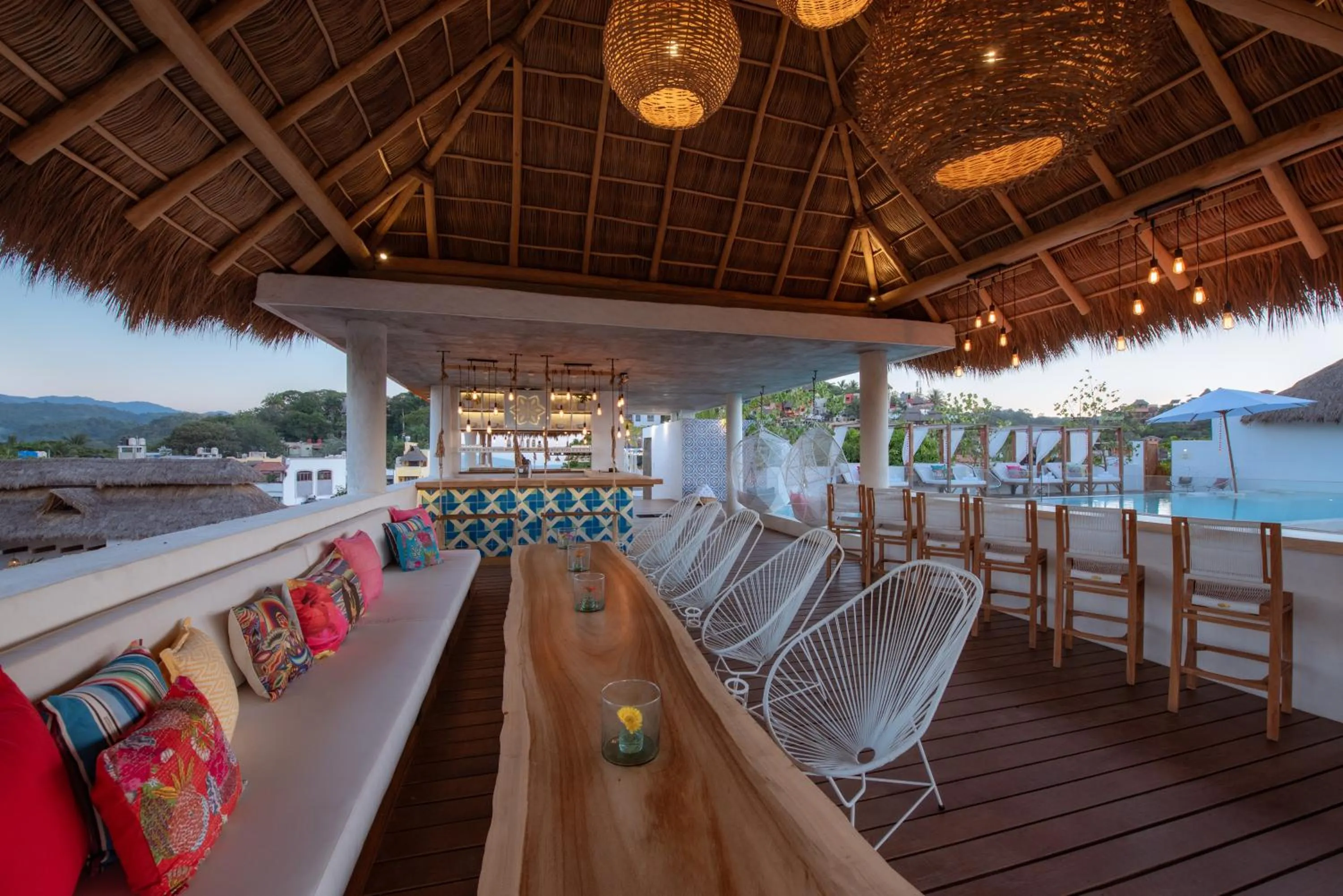 Lounge or bar in Sayulinda Hotel