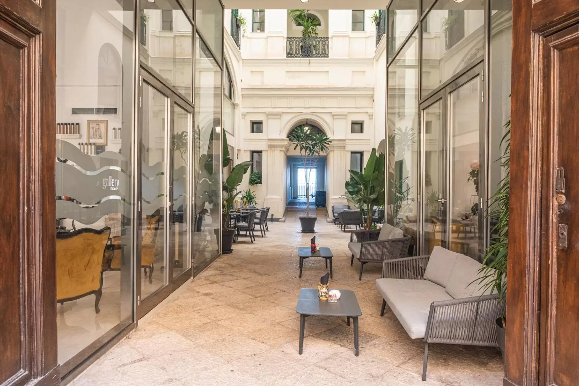 Patio in Central Gallery Rooms- Palazzo D'Ali' Staiti XIX