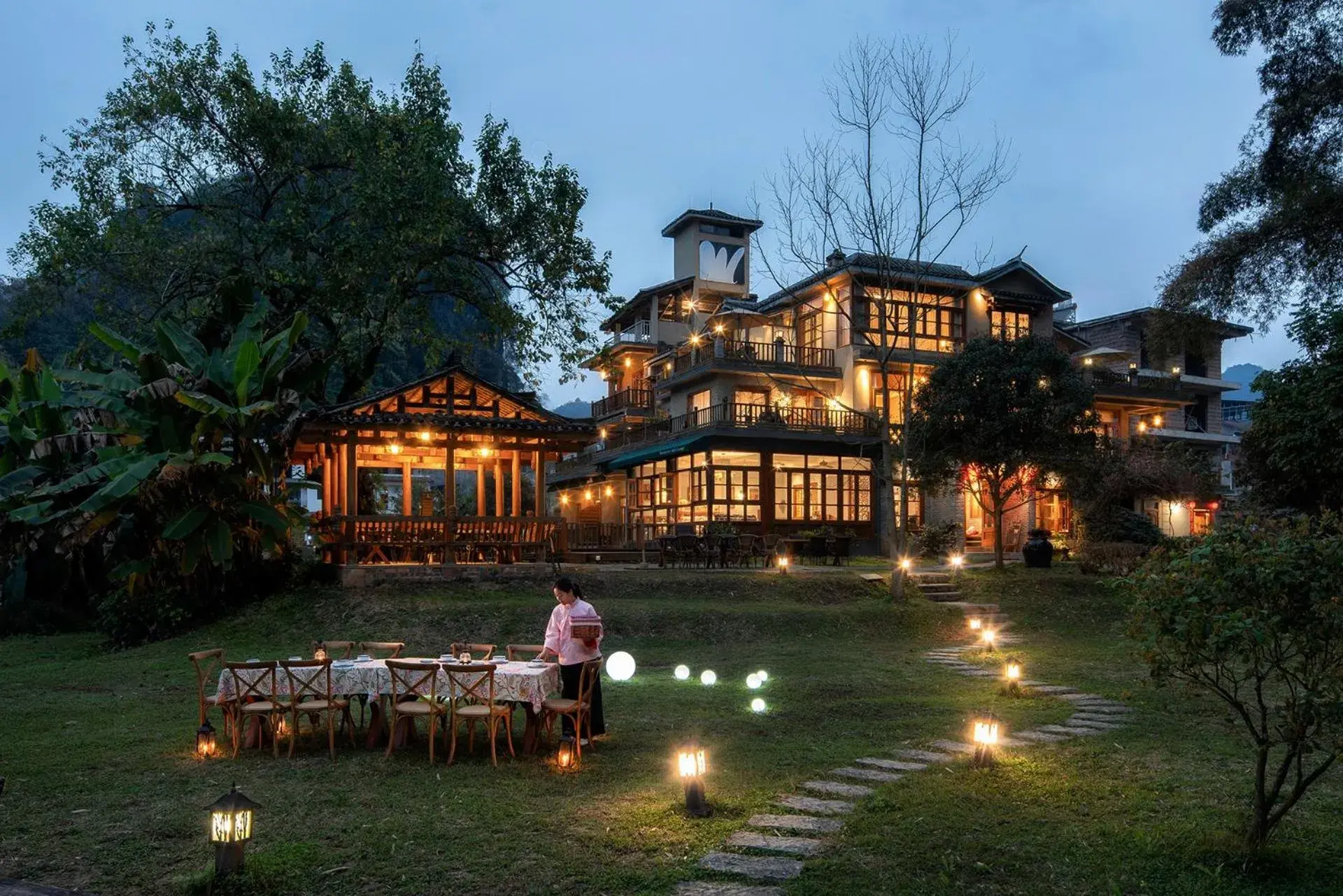 Facade/entrance, Property Building in Yangshuo Moondance Hotel