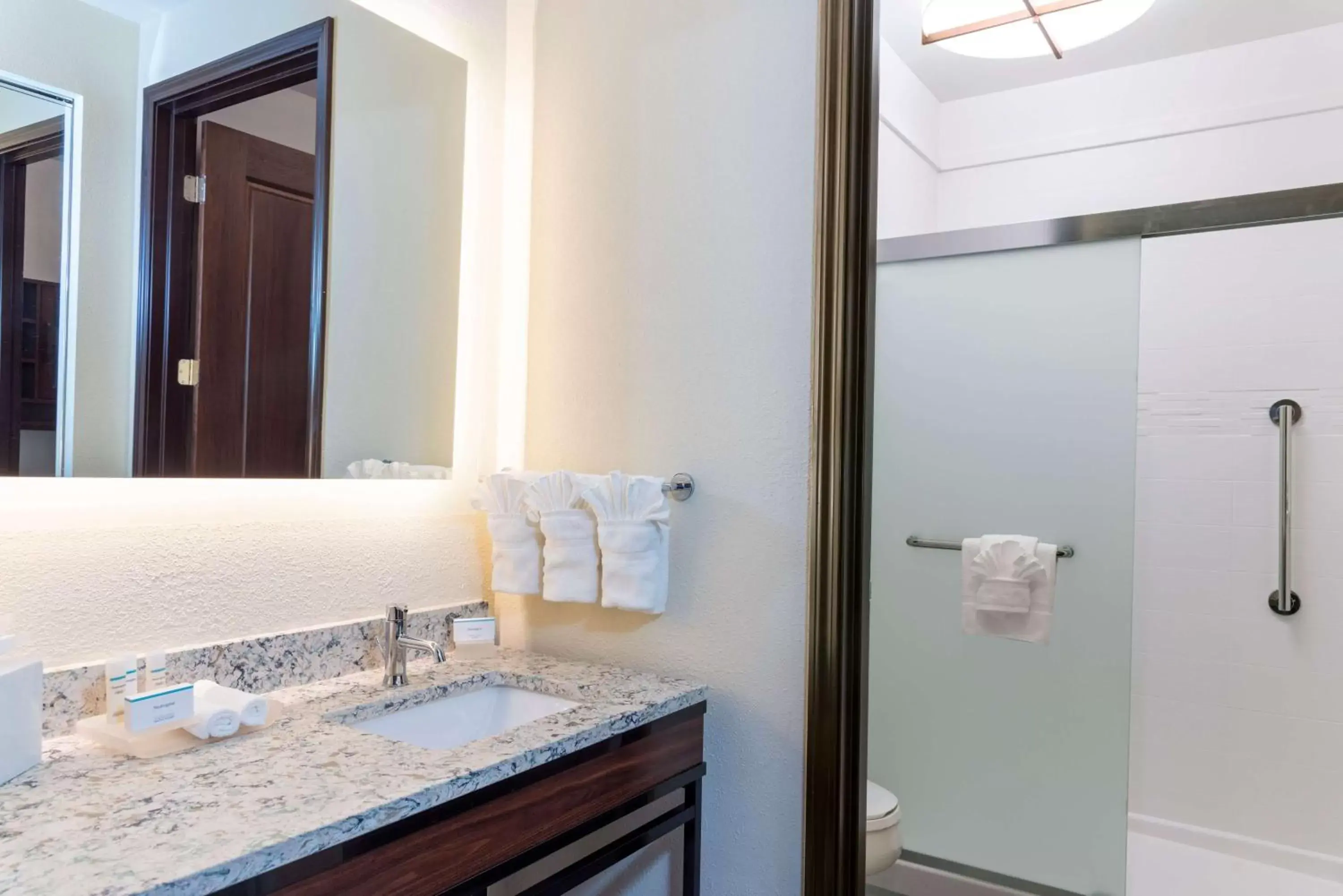 Bathroom in Homewood Suites by Hilton Indianapolis Downtown