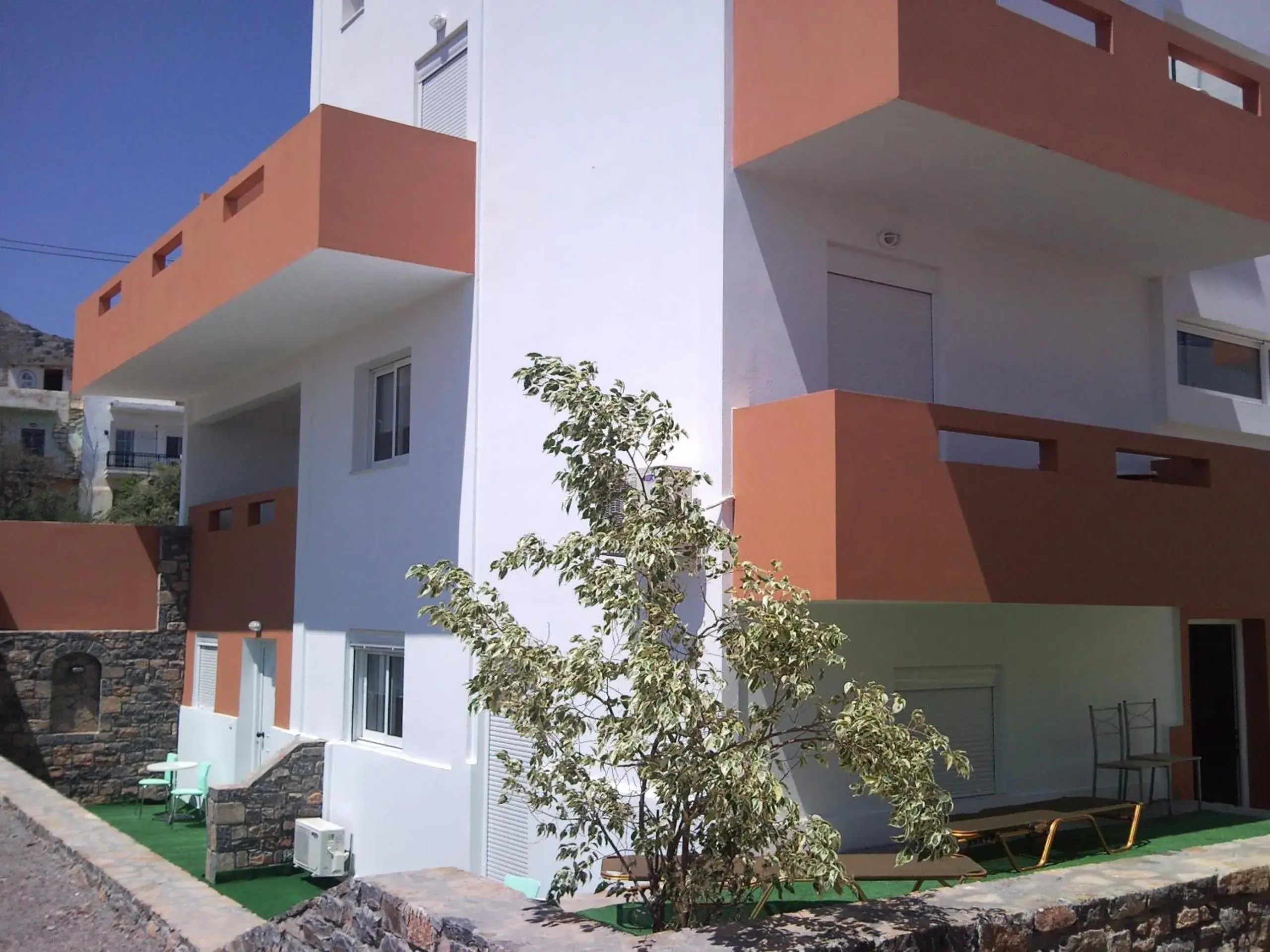 Balcony/Terrace, Property Building in Elounda Sunrise Apartments