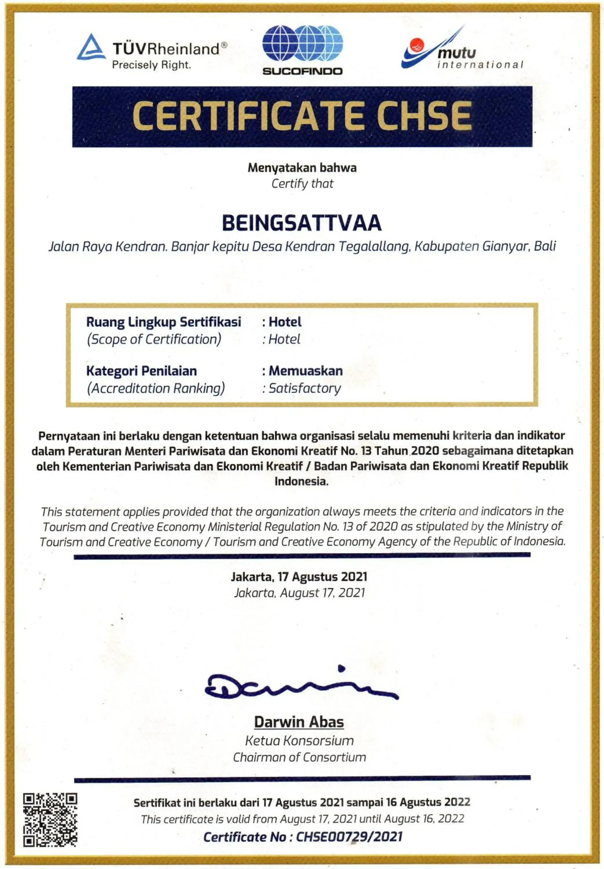 Property logo or sign in BeingSattvaa Luxury Ubud - CHSE Certified