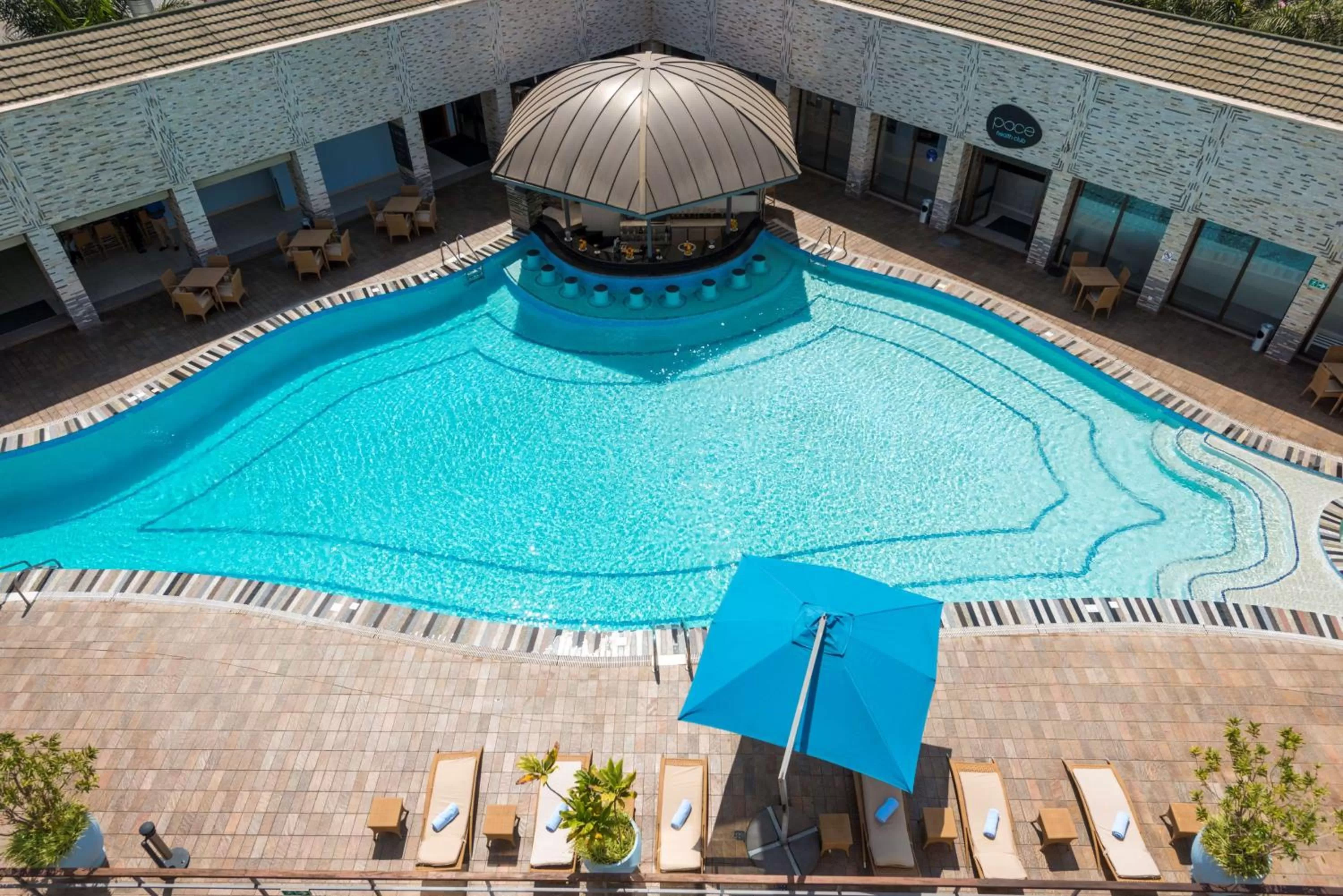 Pool view in Radisson Blu Hotel Lusaka