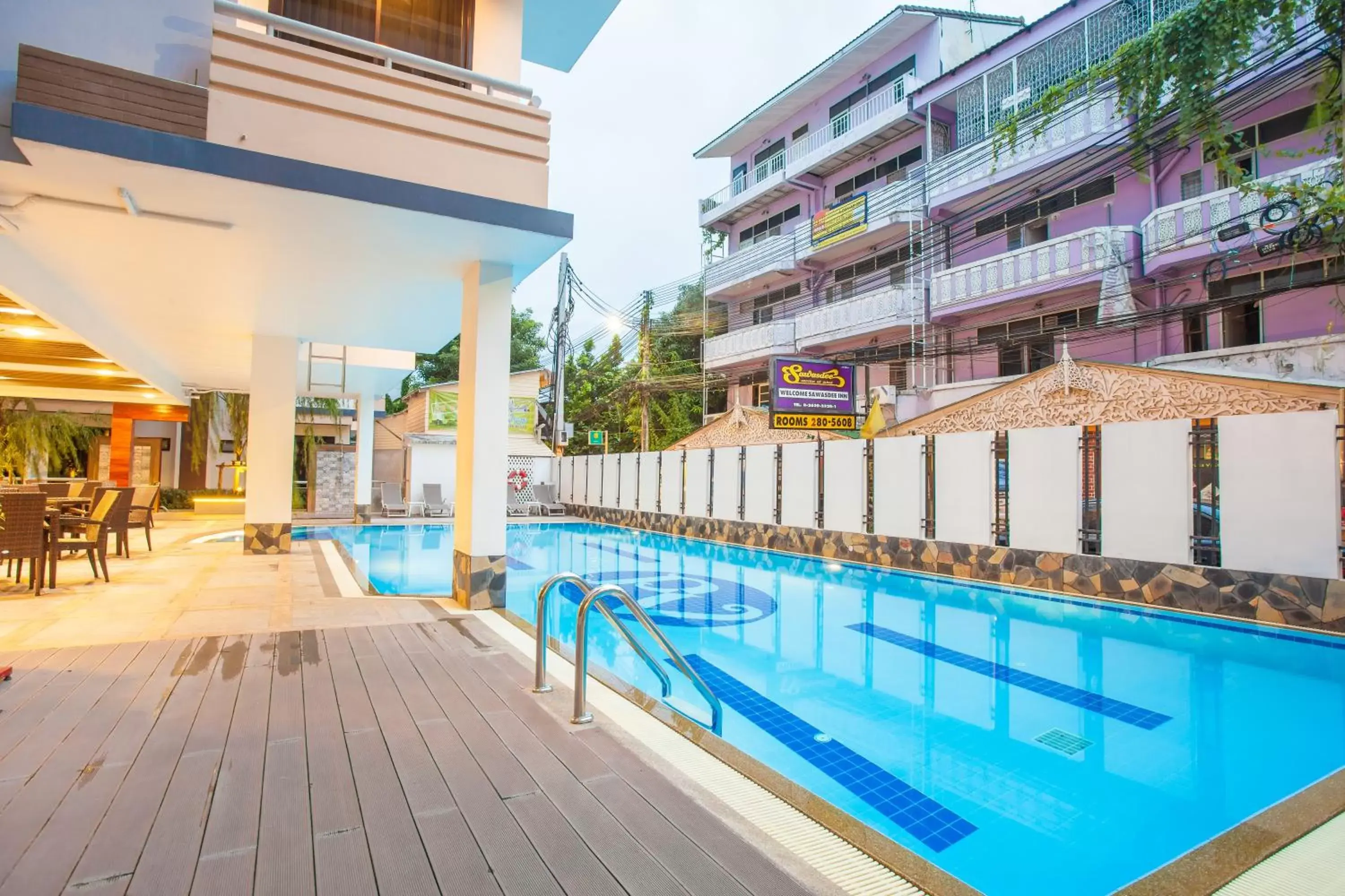 Balcony/Terrace, Swimming Pool in New Siam Palace Ville Hotel - SHA Extra Plus Certified